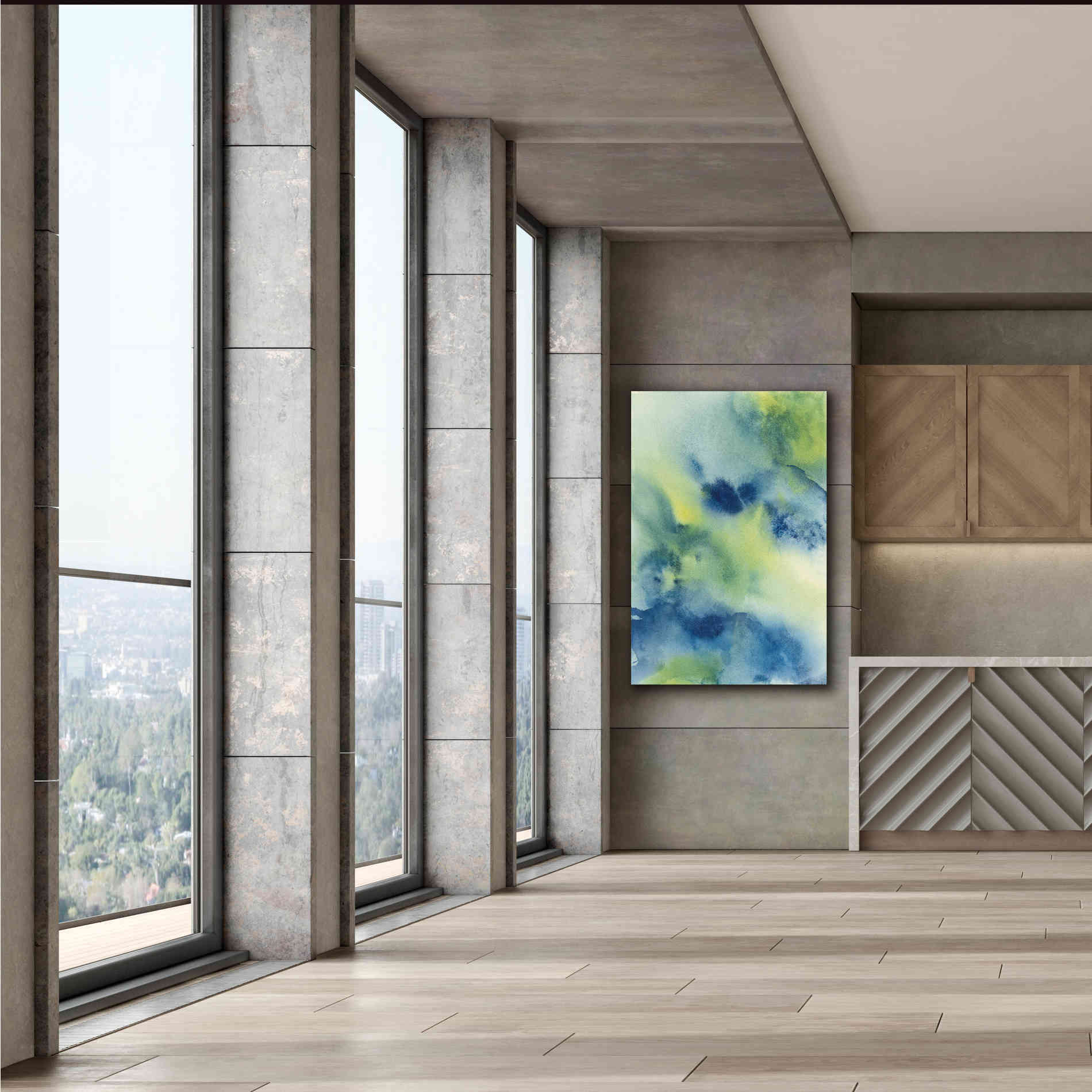 'Indigo Flow II' by Chris Paschke, Giclee Canvas Wall Art,40 x 60