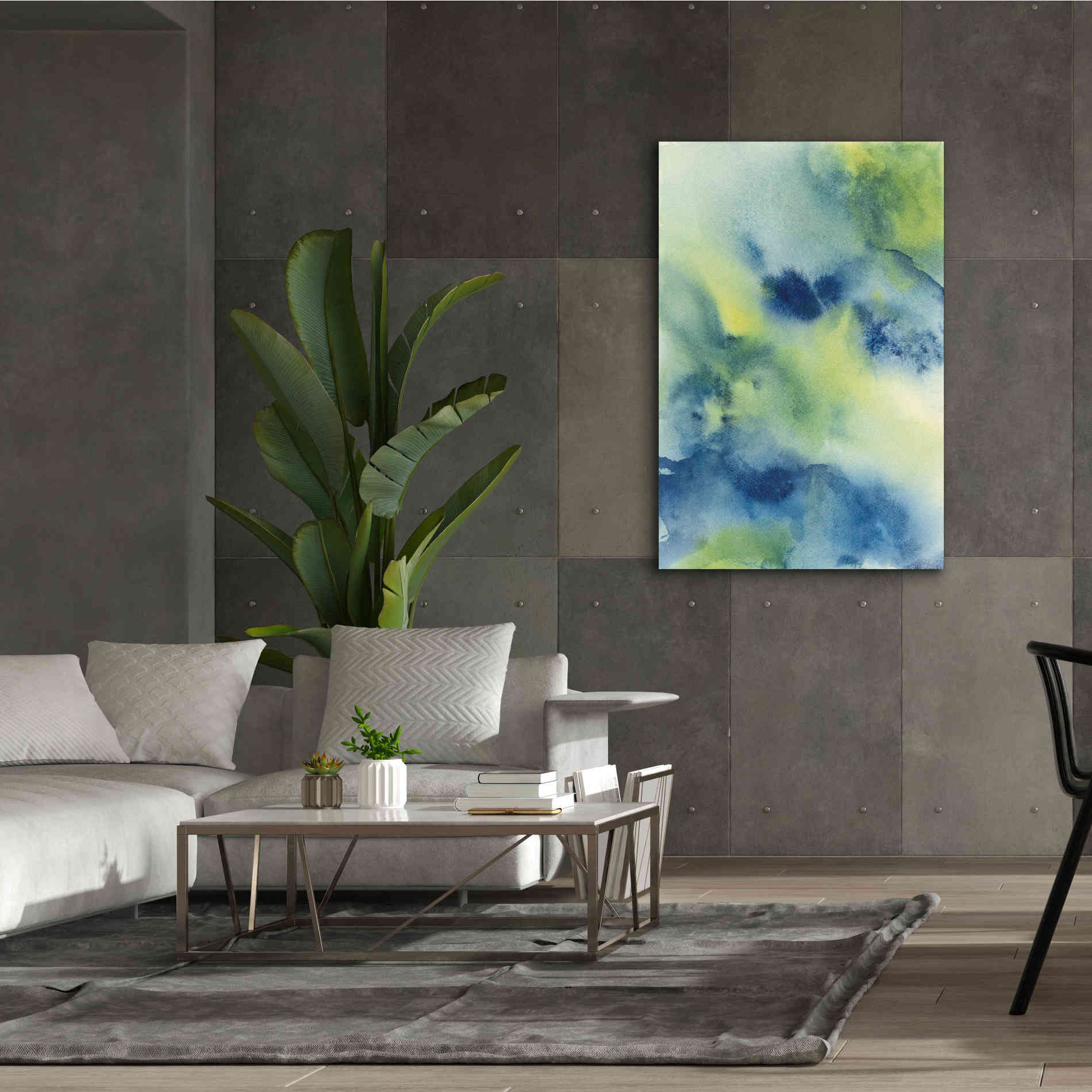 'Indigo Flow II' by Chris Paschke, Giclee Canvas Wall Art,40 x 60