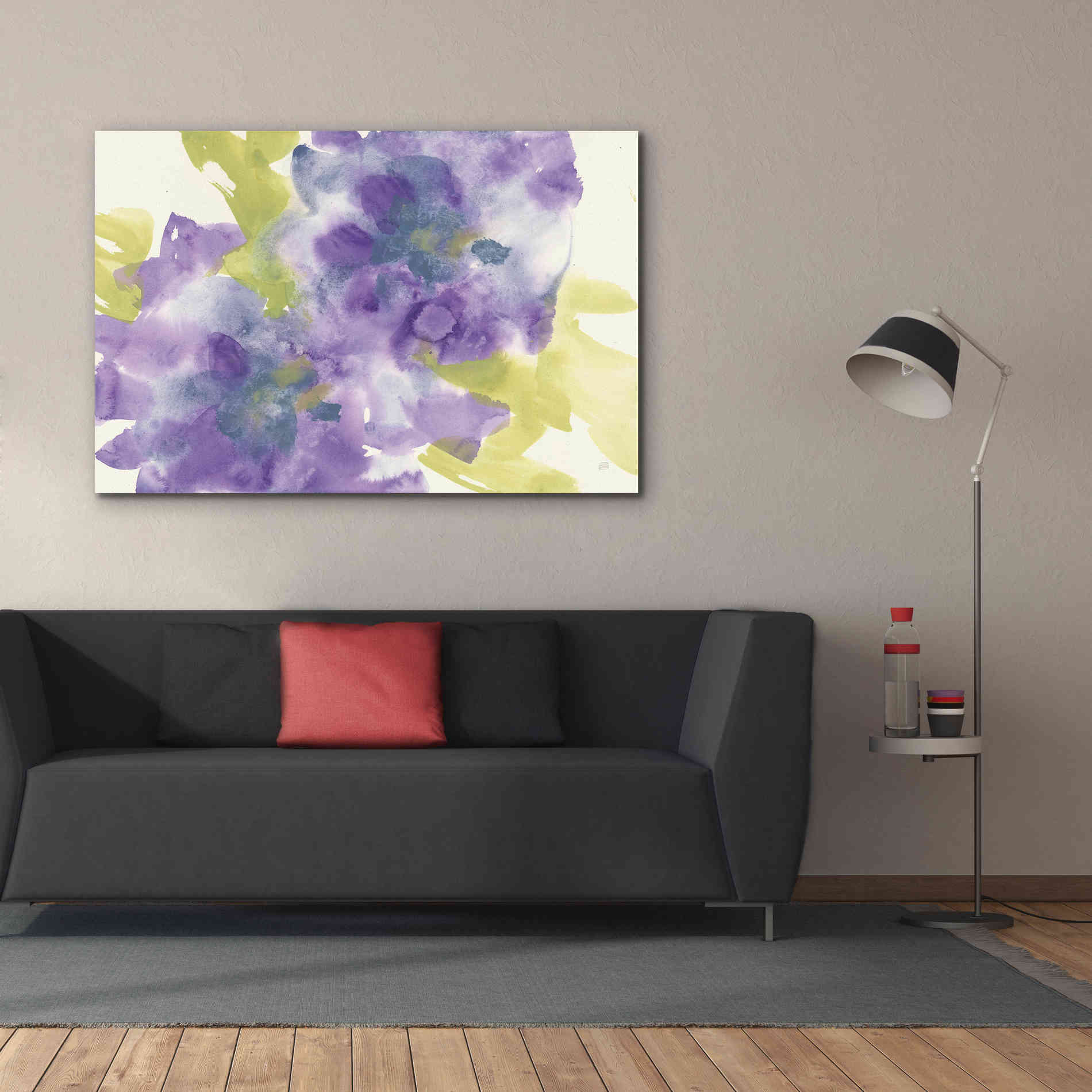 'VIolet And Gray I' by Chris Paschke, Giclee Canvas Wall Art,60 x 40