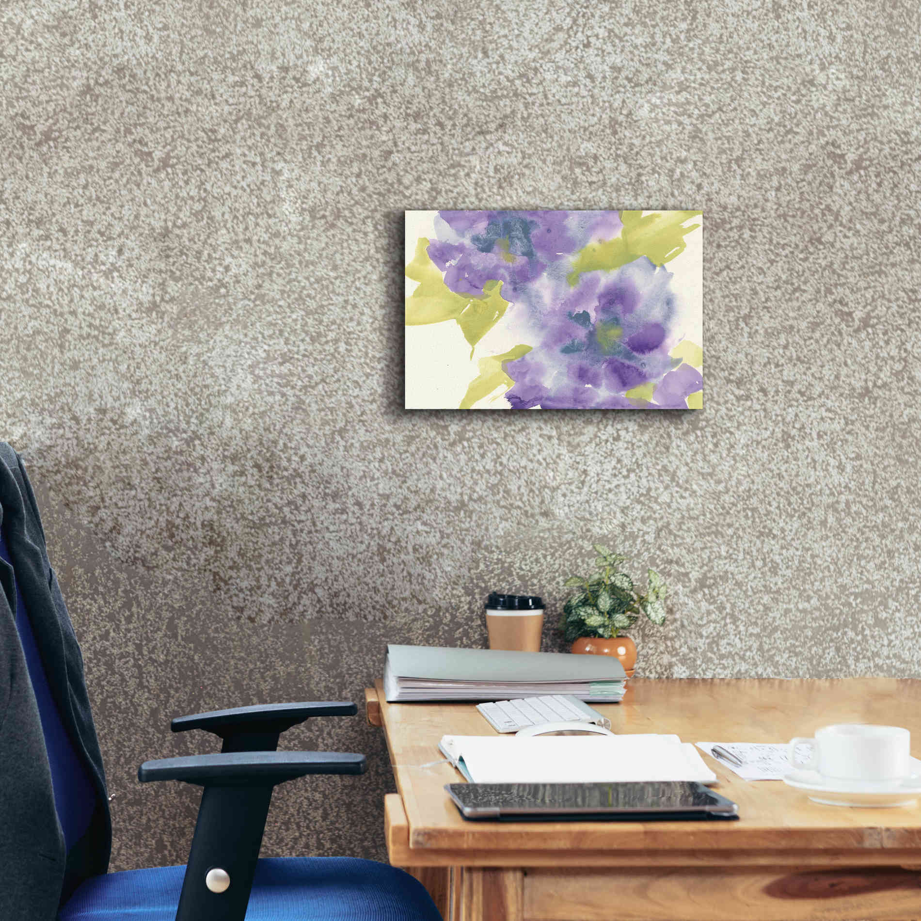 'VIolet And Gray II' by Chris Paschke, Giclee Canvas Wall Art,18 x 12