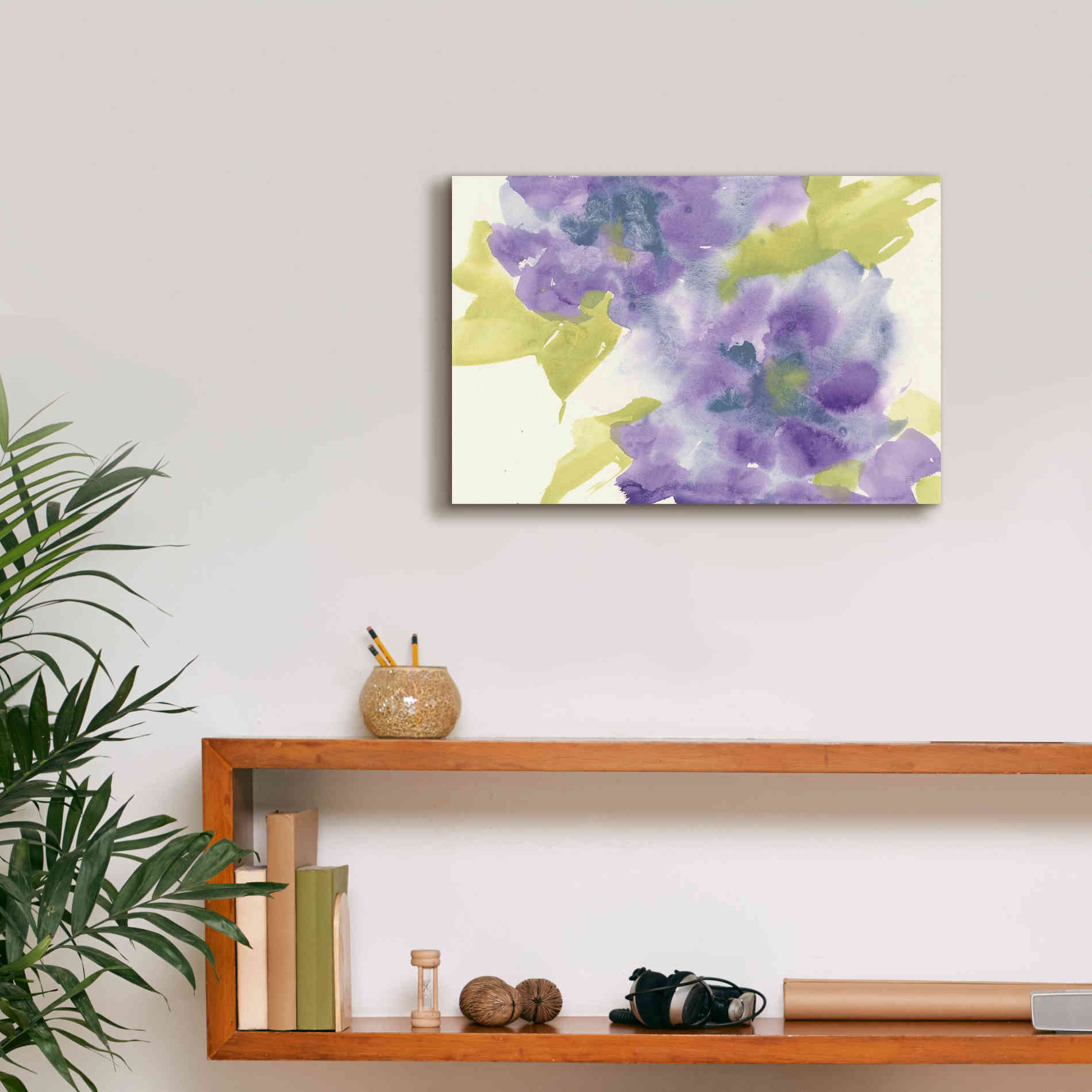 'VIolet And Gray II' by Chris Paschke, Giclee Canvas Wall Art,18 x 12