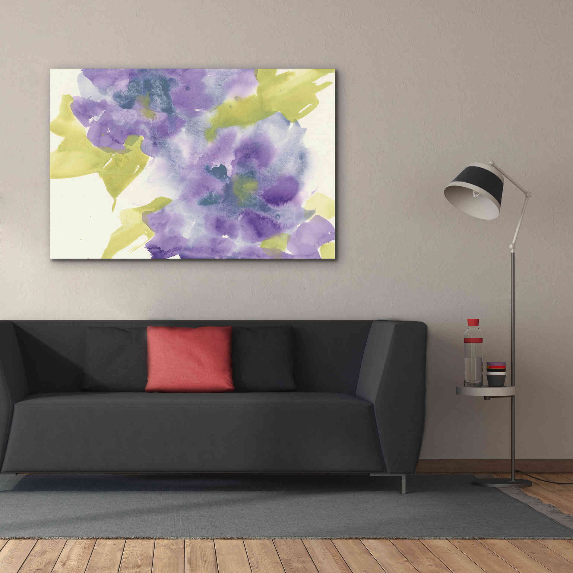 'VIolet And Gray II' by Chris Paschke, Giclee Canvas Wall Art,60 x 40