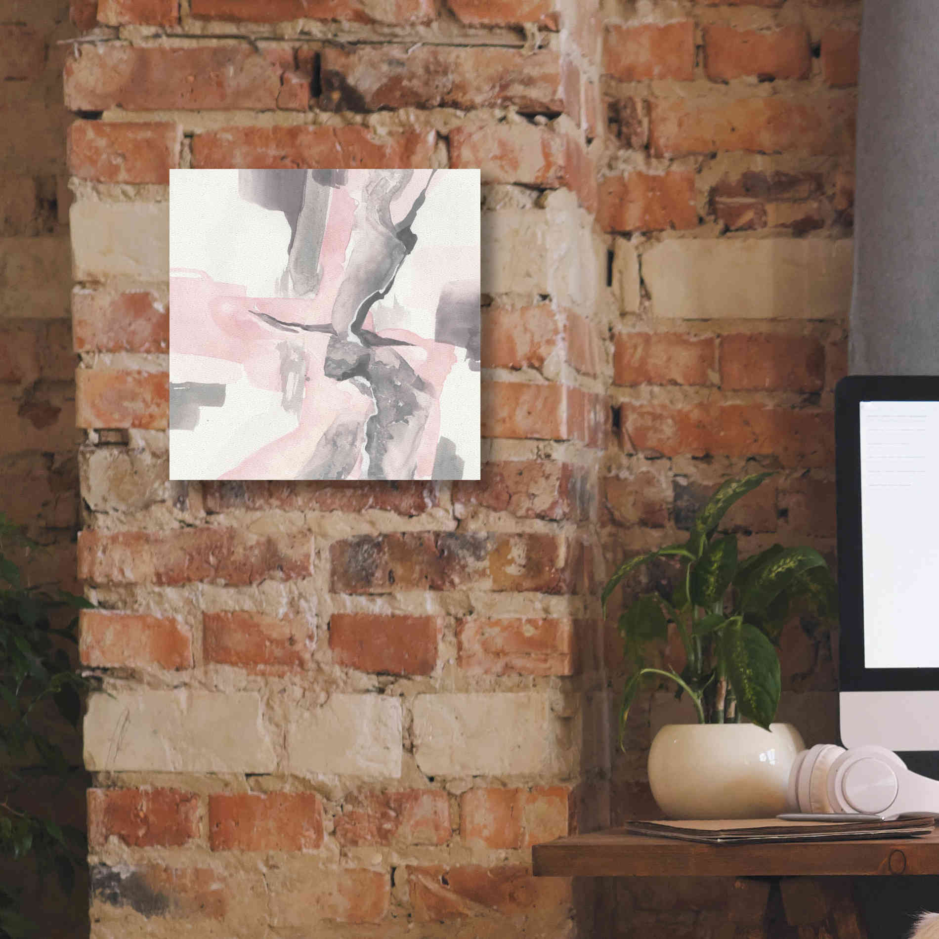 'Blushing Grey I' by Chris Paschke, Giclee Canvas Wall Art,12 x 12