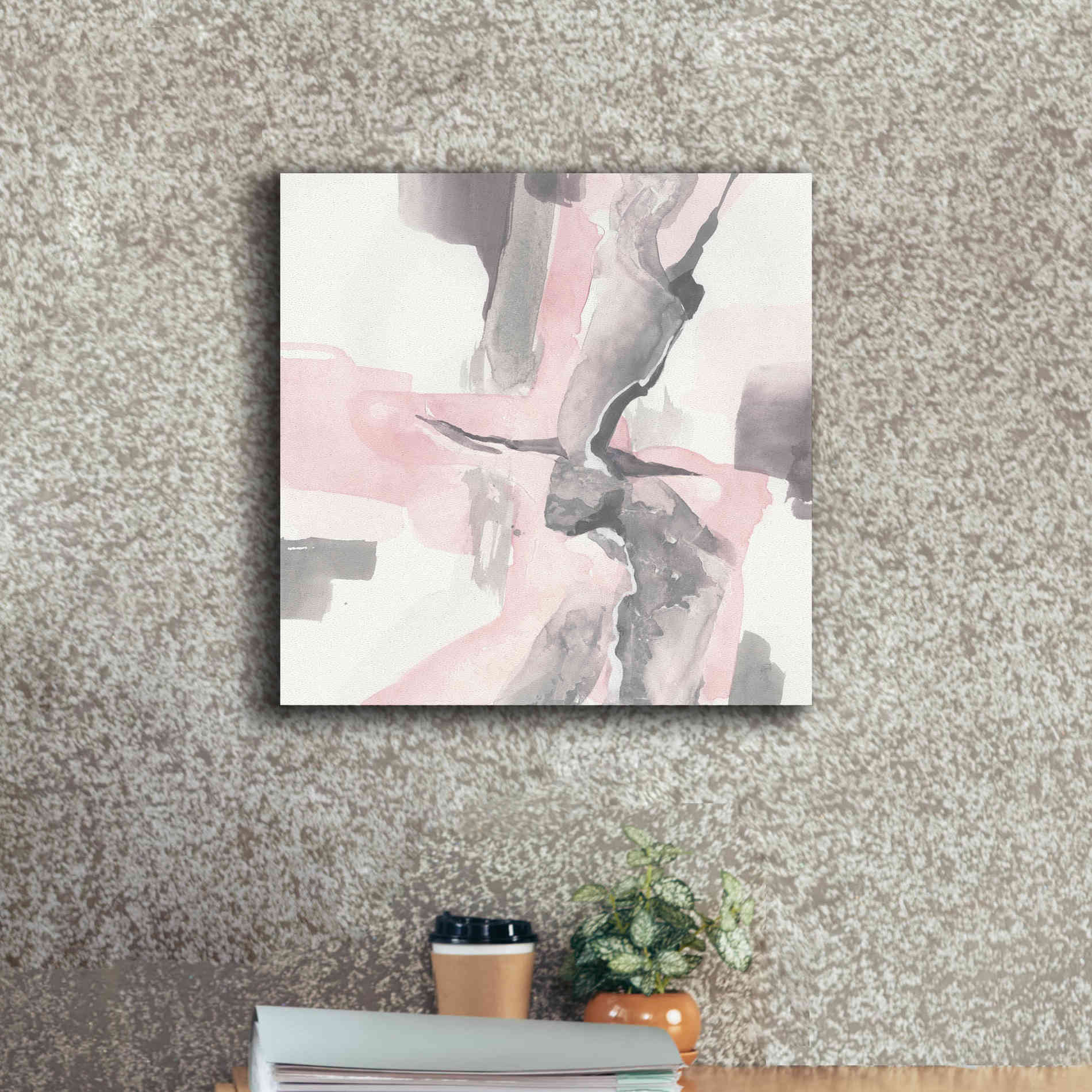 'Blushing Grey I' by Chris Paschke, Giclee Canvas Wall Art,18 x 18