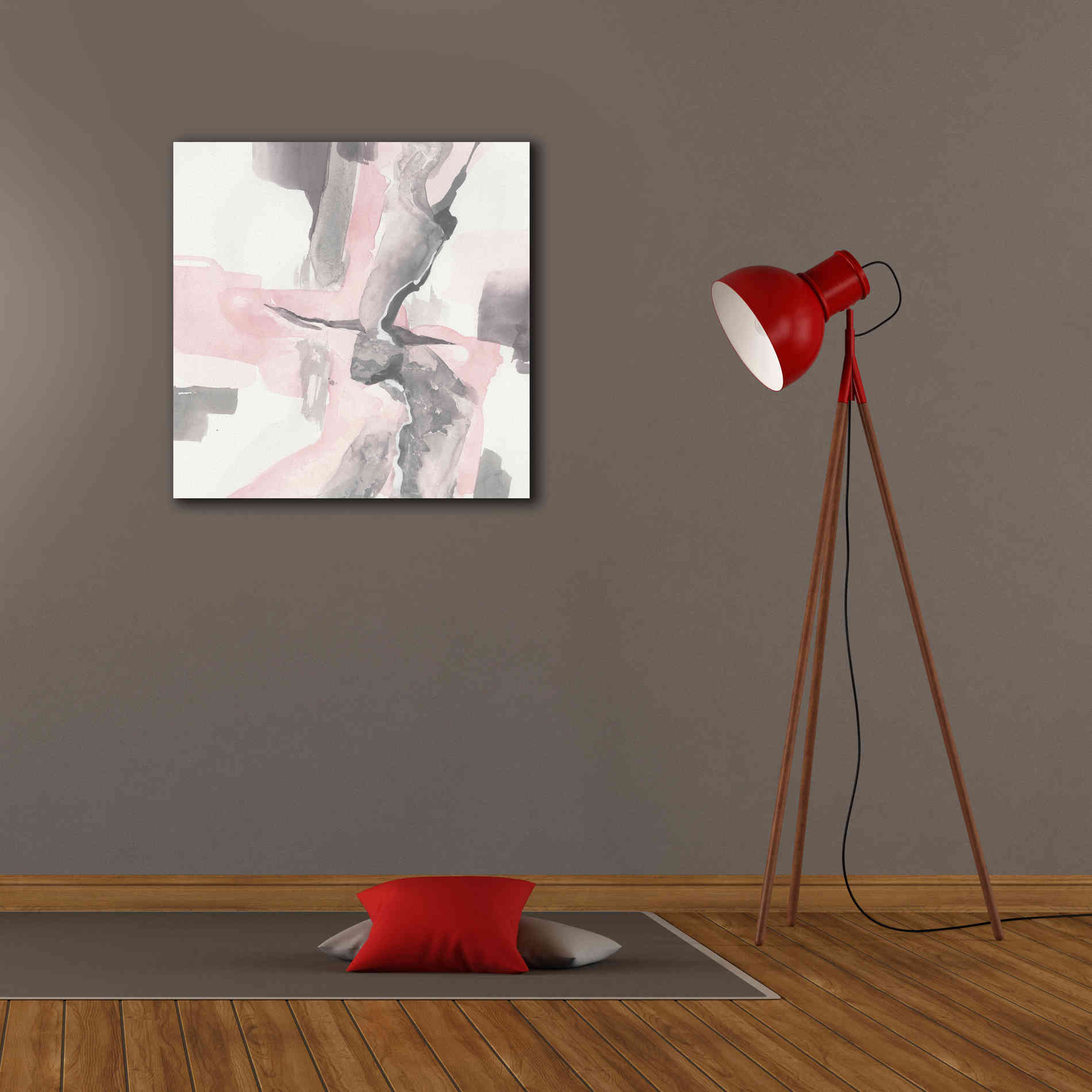 'Blushing Grey I' by Chris Paschke, Giclee Canvas Wall Art,26 x 26