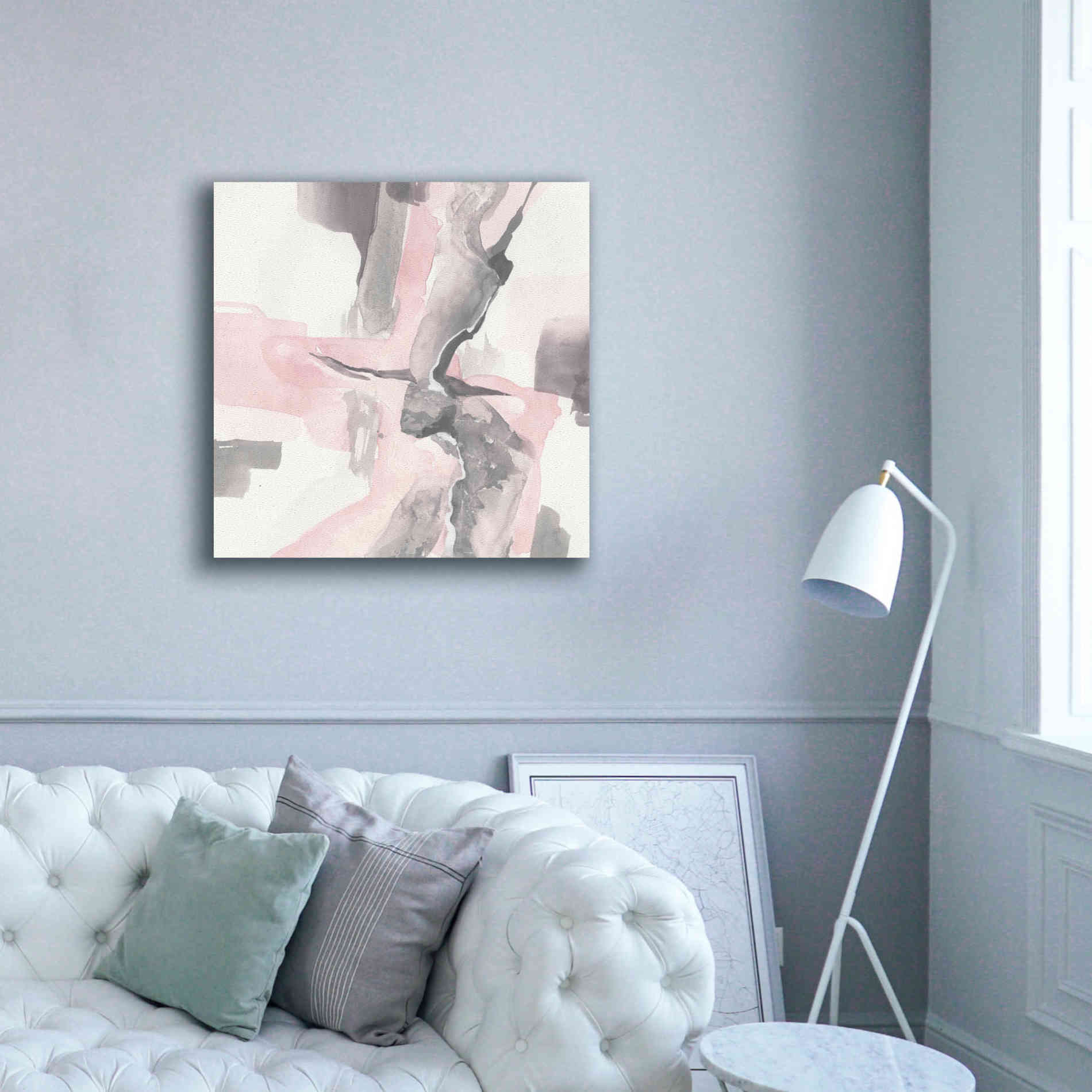 'Blushing Grey I' by Chris Paschke, Giclee Canvas Wall Art,37 x 37