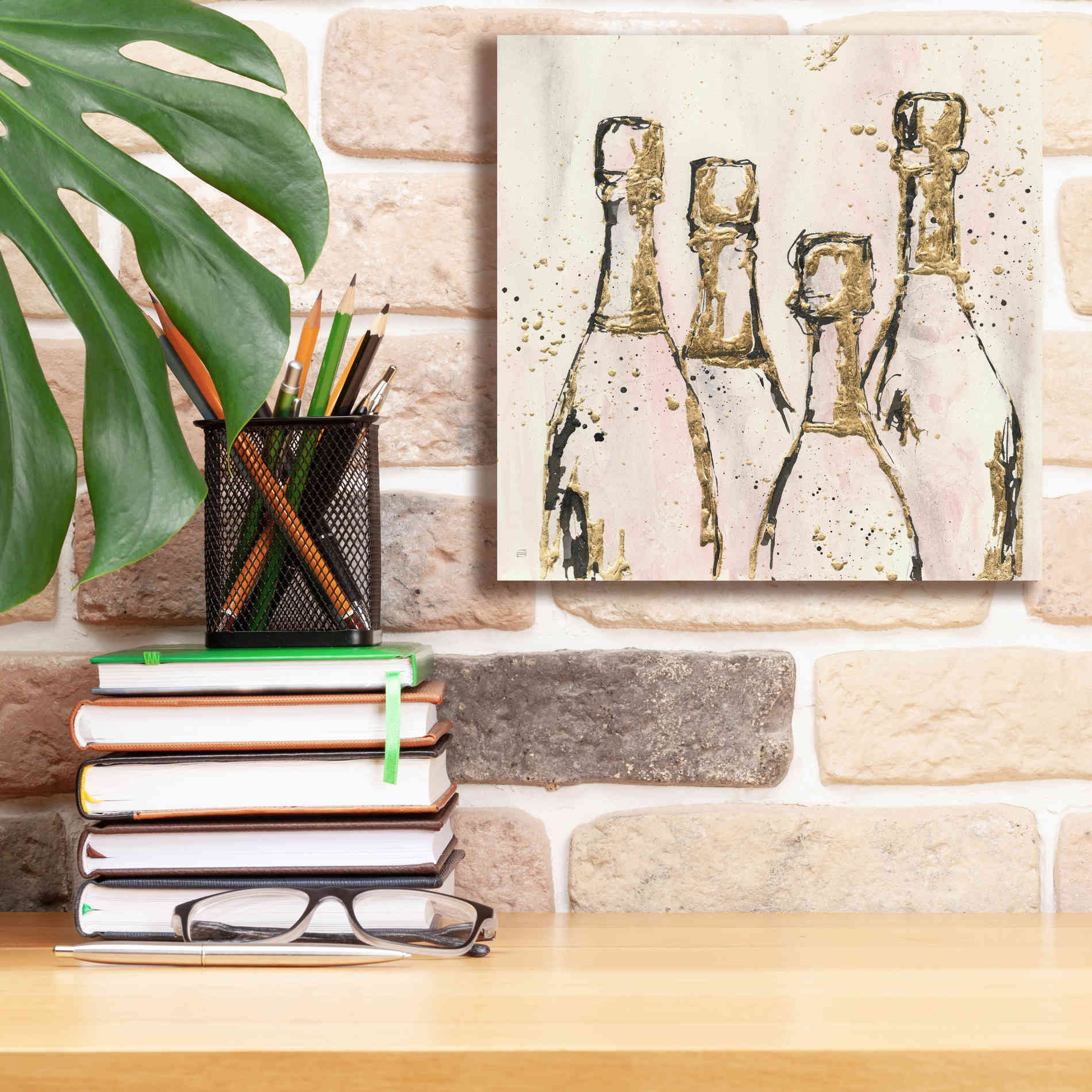 'Champagne Is Grand I' by Chris Paschke, Giclee Canvas Wall Art,12 x 12