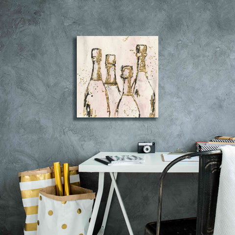 Image of 'Champagne Is Grand I' by Chris Paschke, Giclee Canvas Wall Art,18 x 18