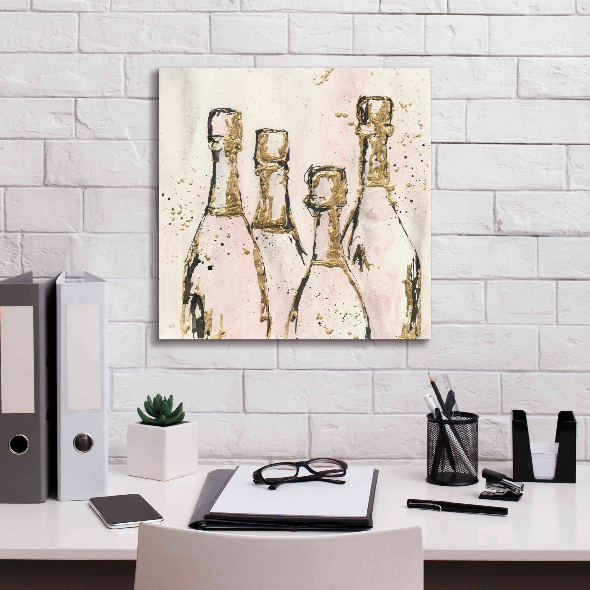 'Champagne Is Grand I' by Chris Paschke, Giclee Canvas Wall Art,18 x 18