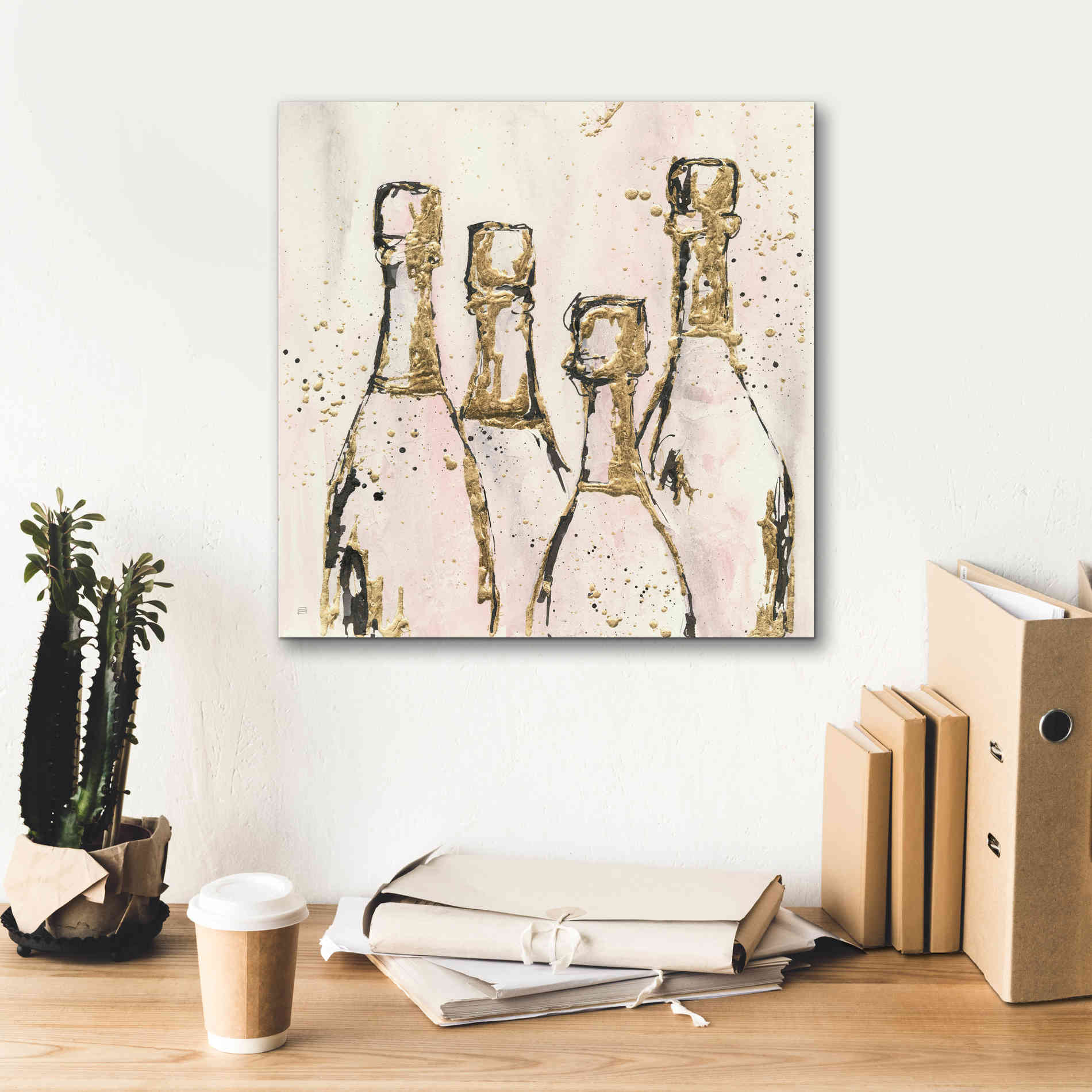 'Champagne Is Grand I' by Chris Paschke, Giclee Canvas Wall Art,18 x 18