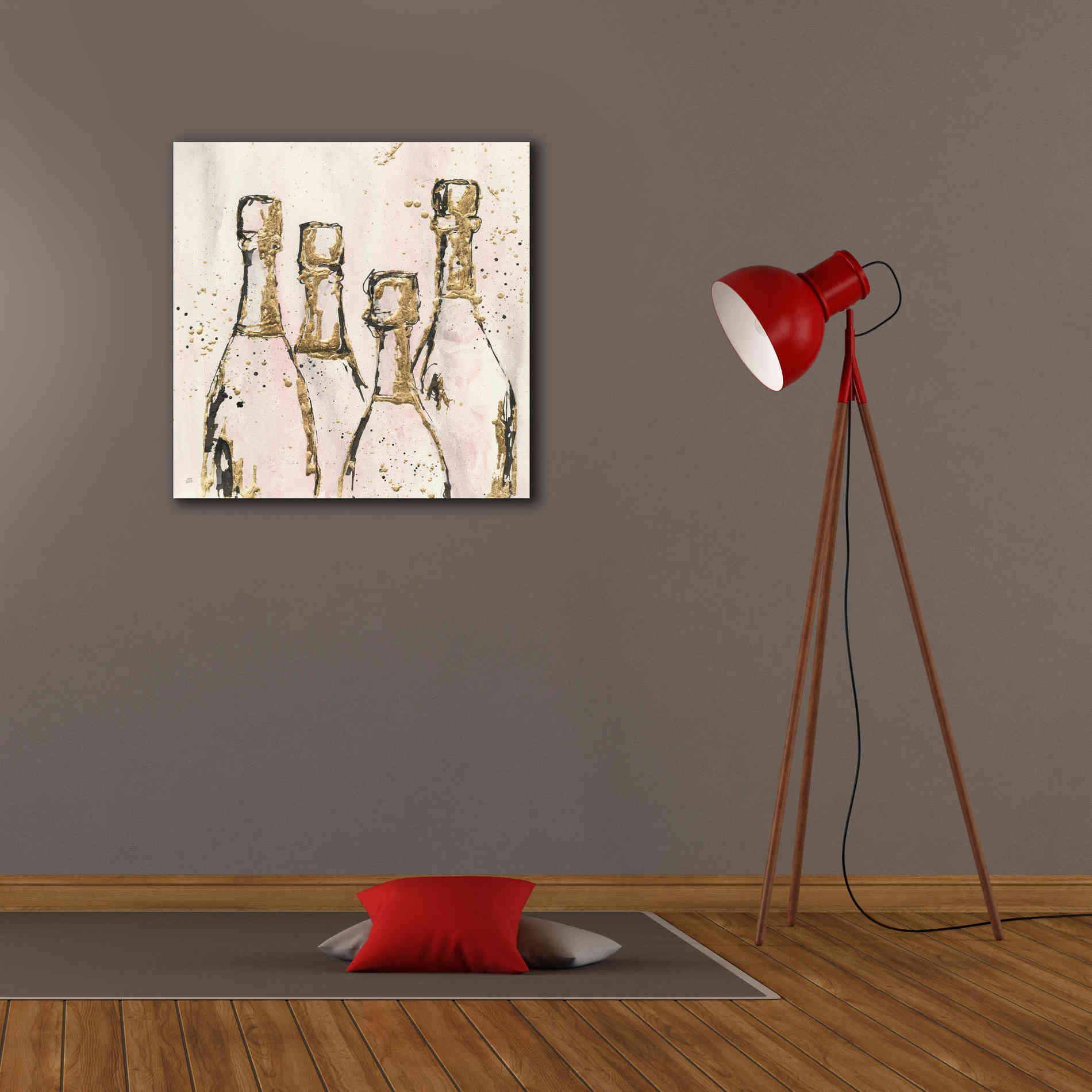 'Champagne Is Grand I' by Chris Paschke, Giclee Canvas Wall Art,26 x 26