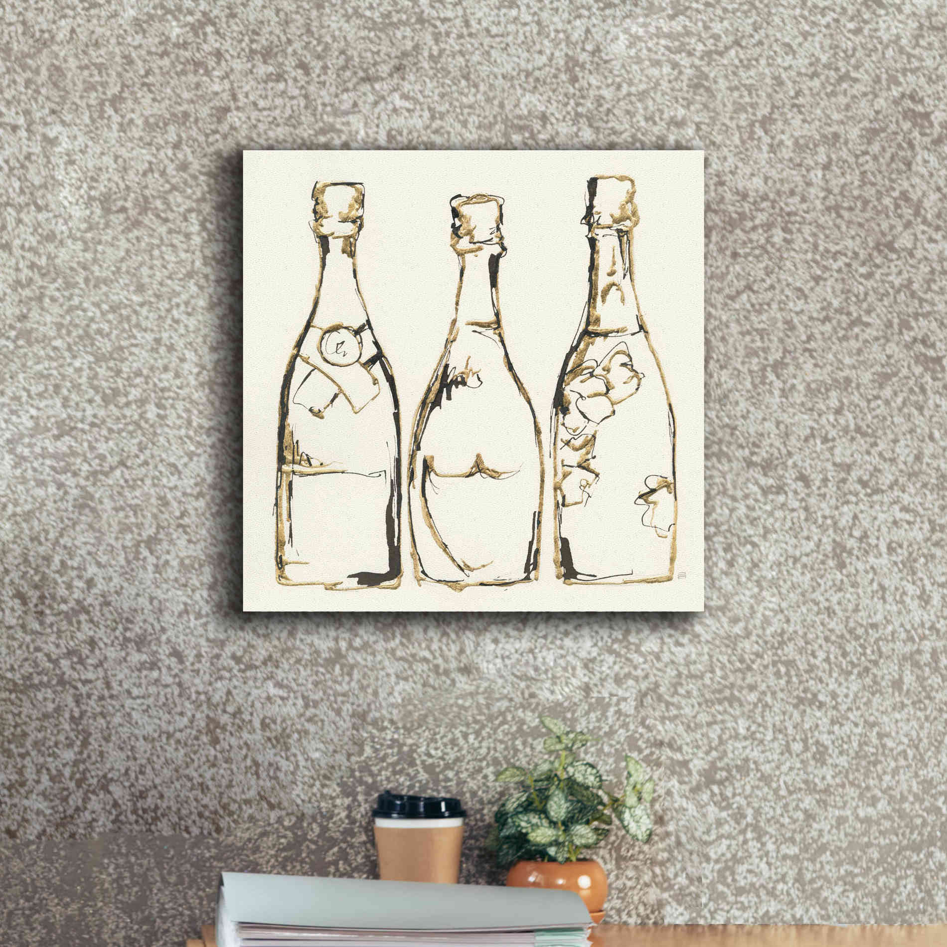 'Champagne Is Grand III' by Chris Paschke, Giclee Canvas Wall Art,18 x 18