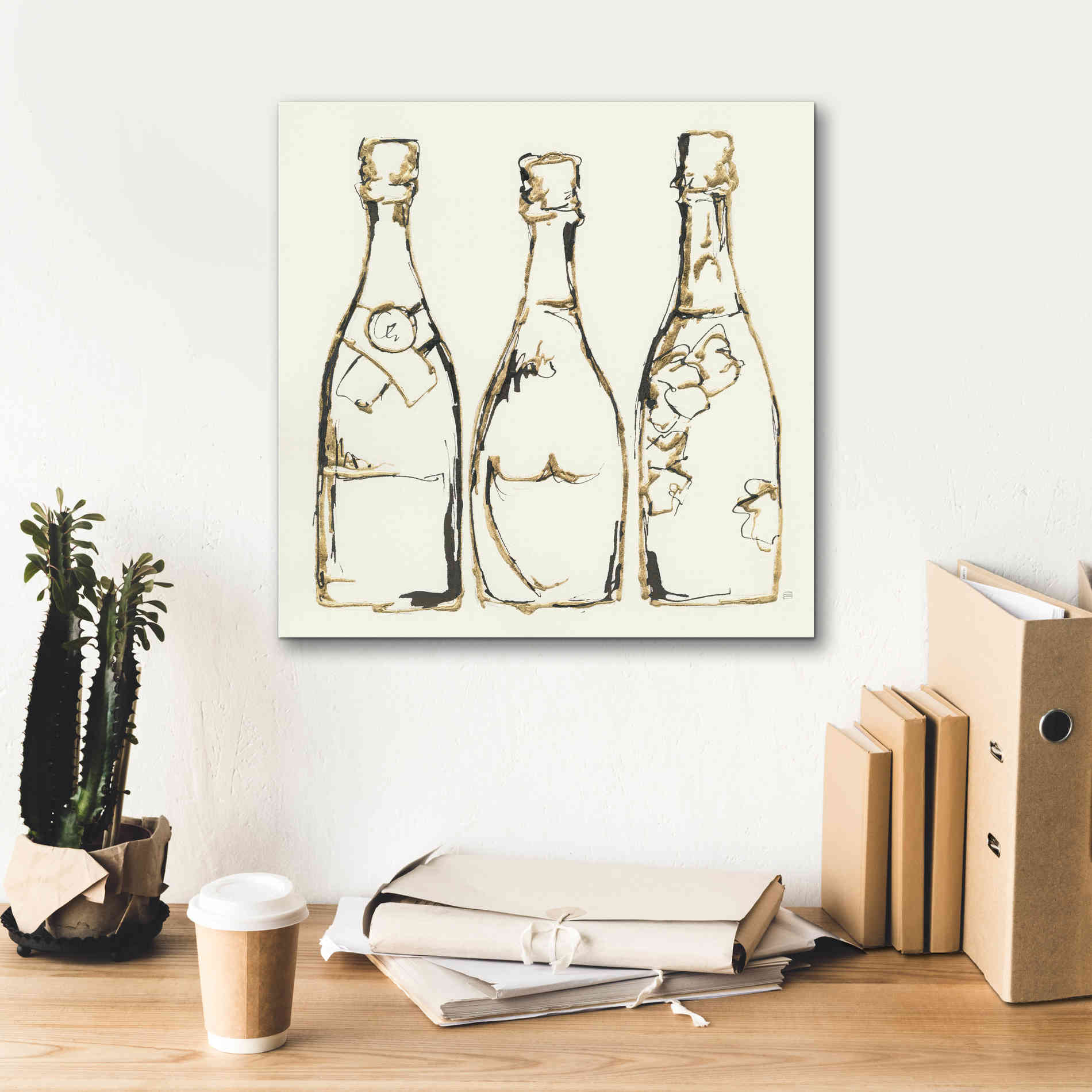 'Champagne Is Grand III' by Chris Paschke, Giclee Canvas Wall Art,18 x 18