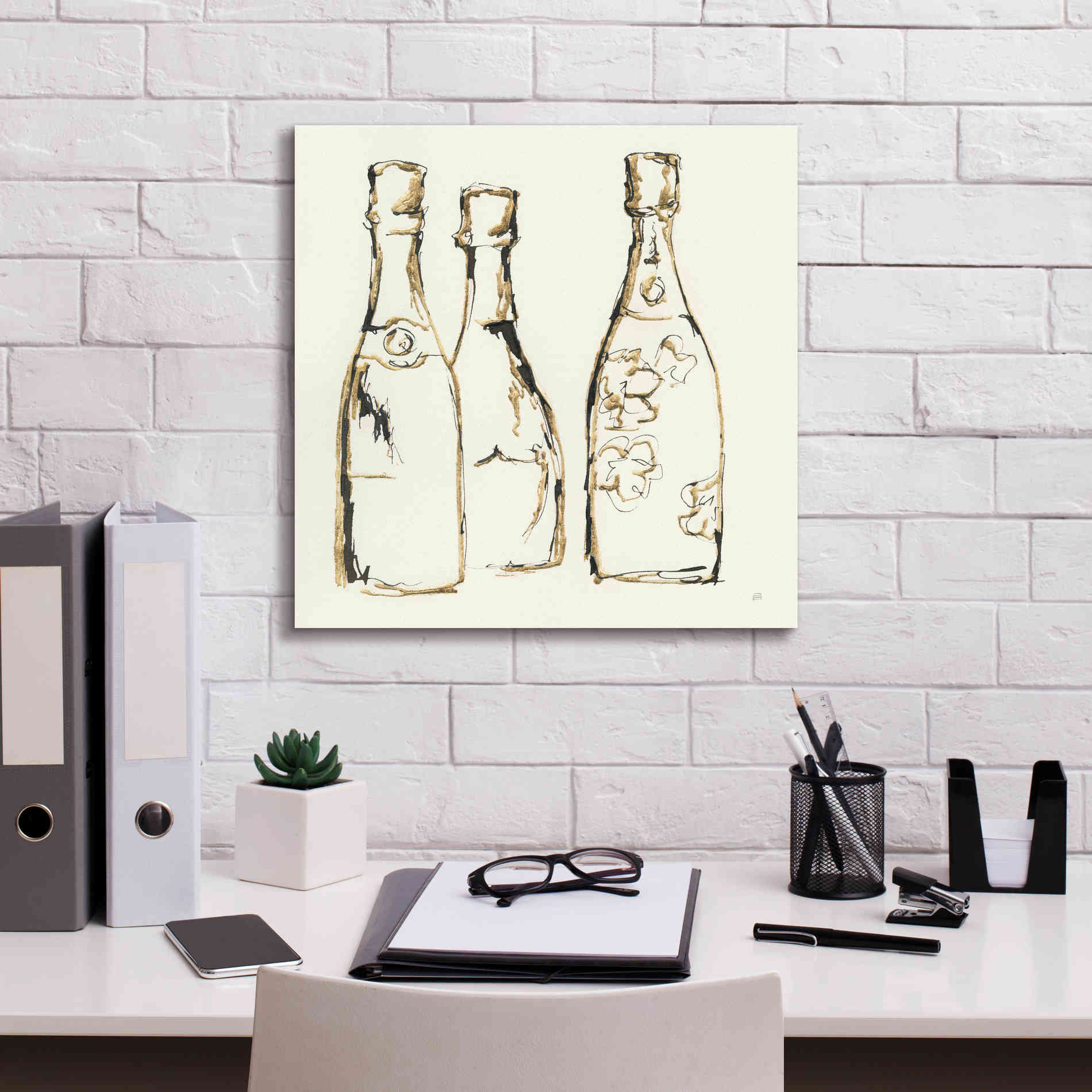 'Champagne Is Grand IV' by Chris Paschke, Giclee Canvas Wall Art,18 x 18