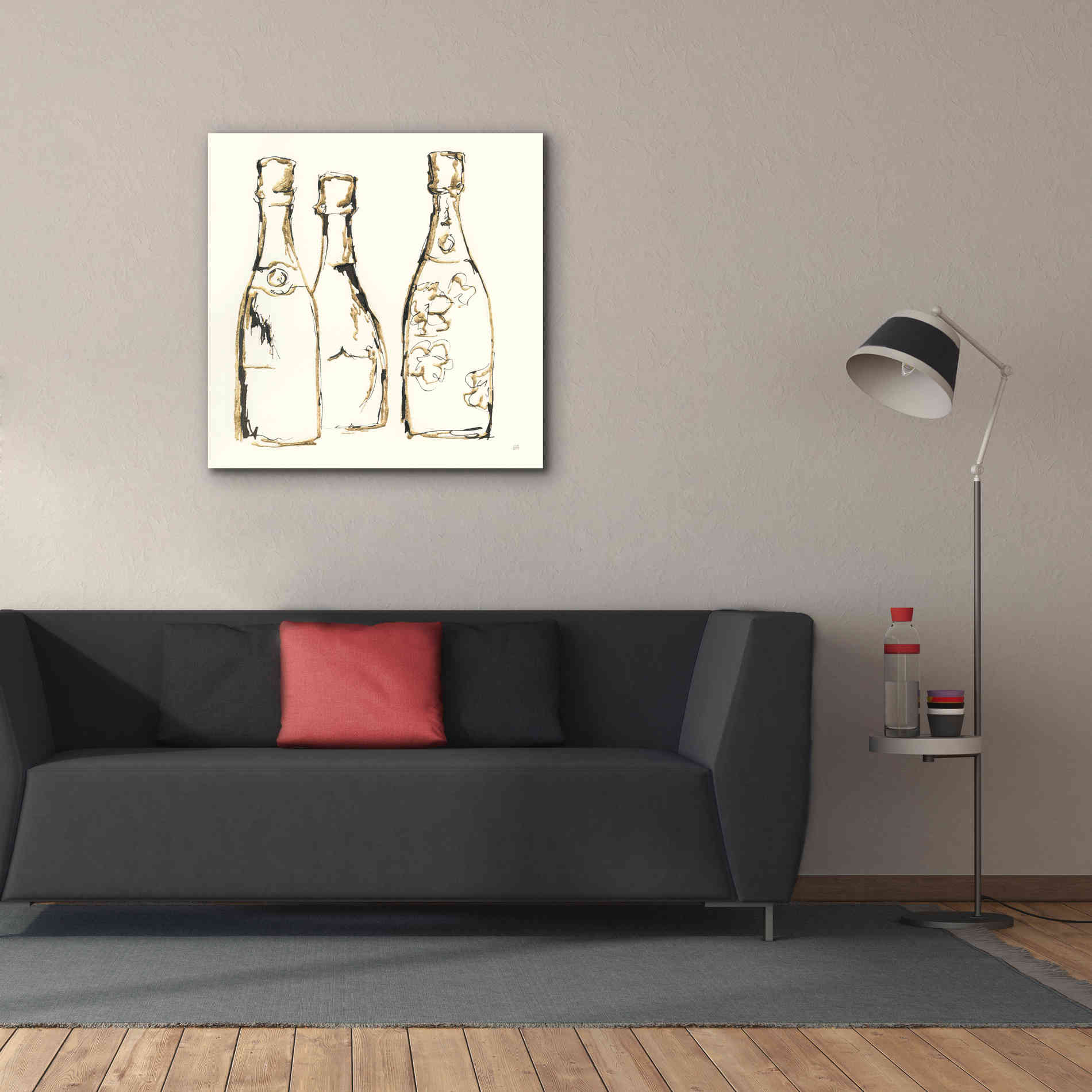 'Champagne Is Grand IV' by Chris Paschke, Giclee Canvas Wall Art,37 x 37
