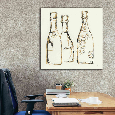 Image of 'Champagne Is Grand IV' by Chris Paschke, Giclee Canvas Wall Art,37 x 37