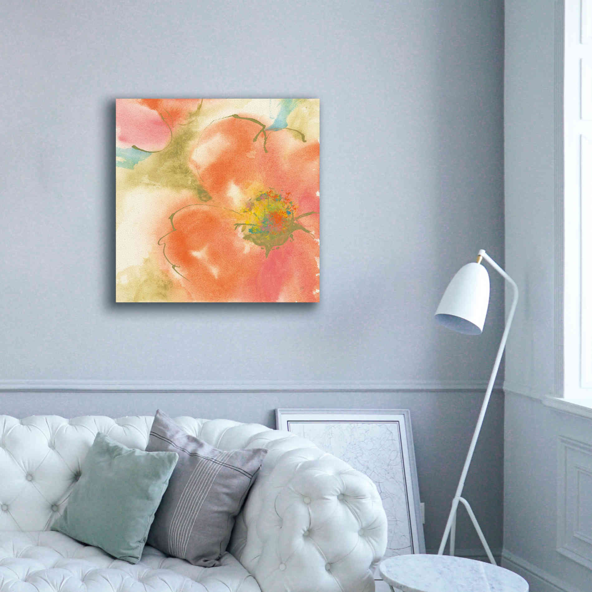 'Coral Poppy I' by Chris Paschke, Giclee Canvas Wall Art,37 x 37