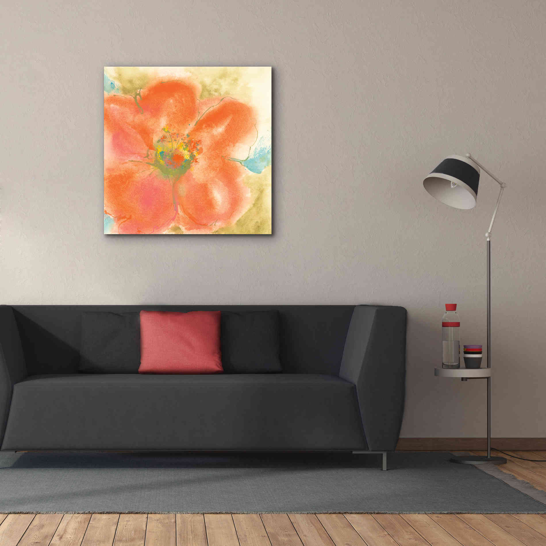 'Coral Poppy II' by Chris Paschke, Giclee Canvas Wall Art,37 x 37