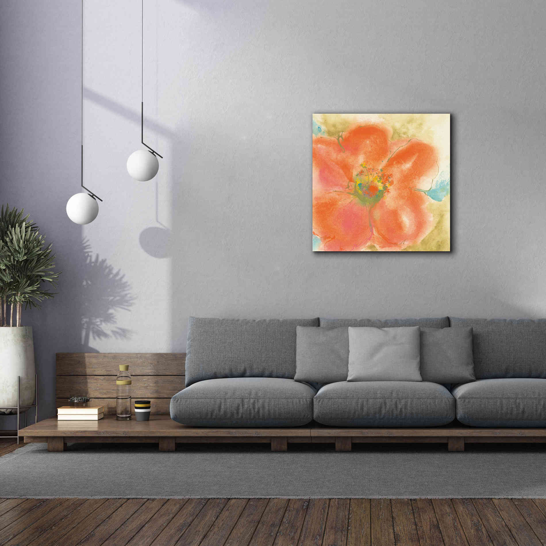 'Coral Poppy II' by Chris Paschke, Giclee Canvas Wall Art,37 x 37