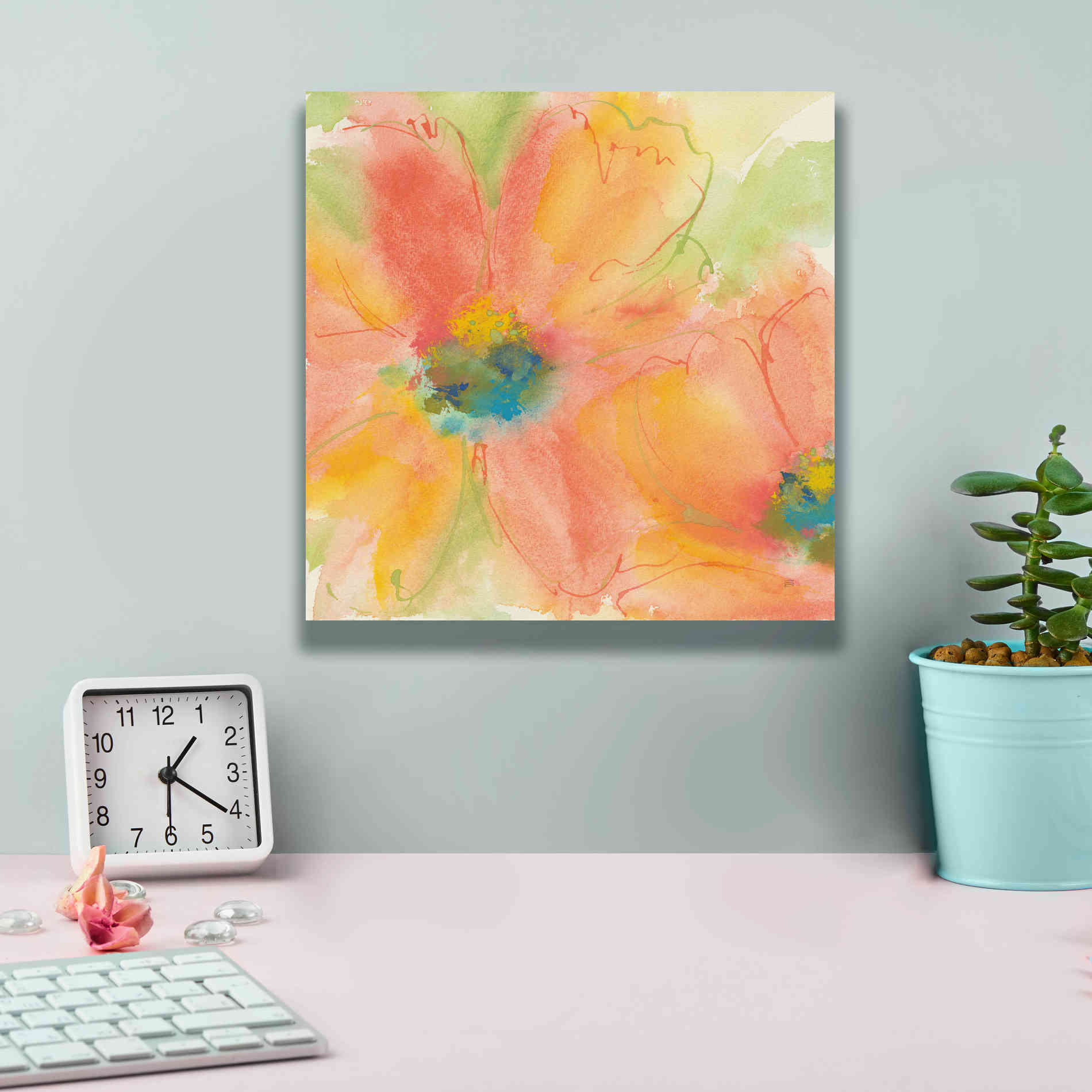 'Tinted Cosmos I' by Chris Paschke, Giclee Canvas Wall Art,12 x 12