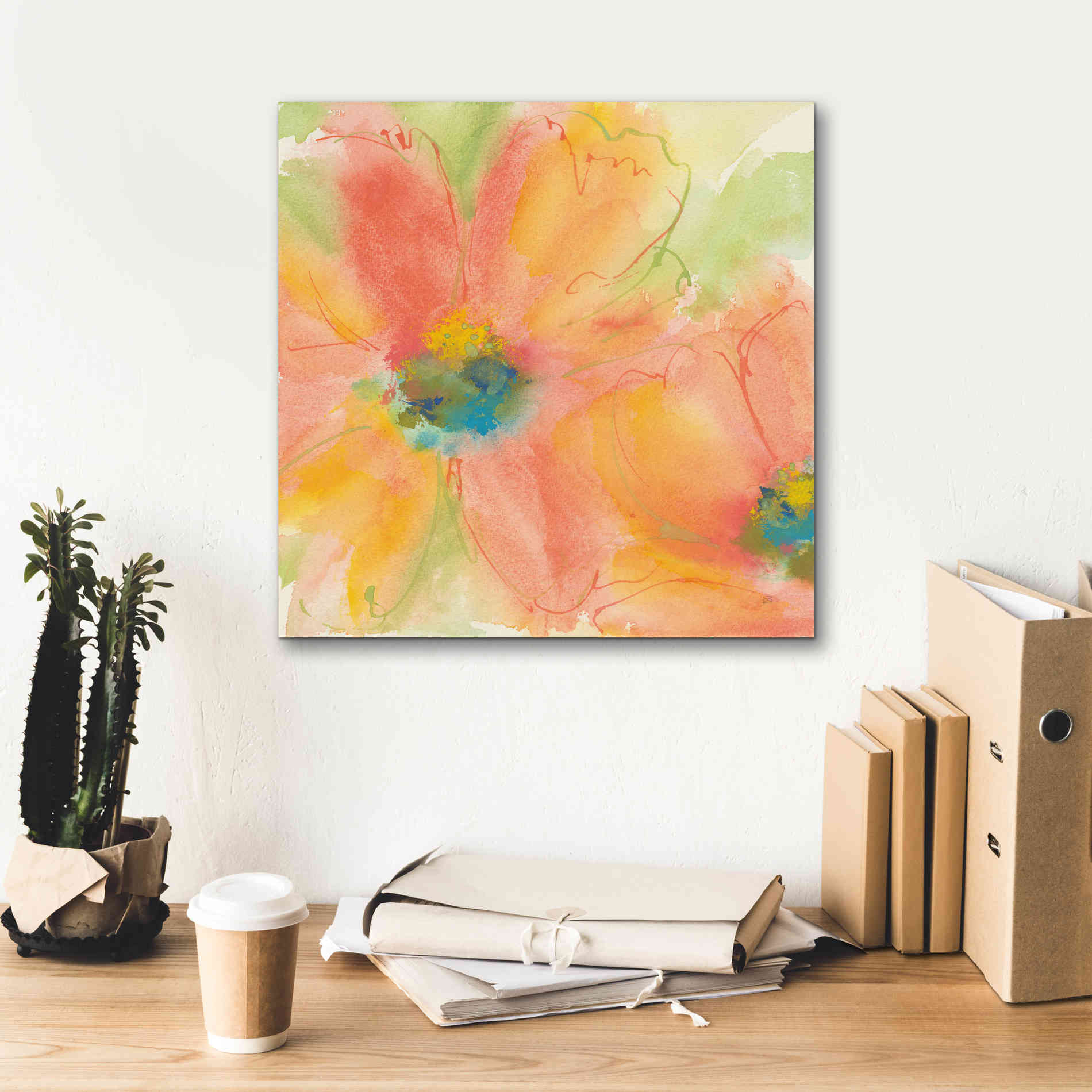 'Tinted Cosmos I' by Chris Paschke, Giclee Canvas Wall Art,18 x 18