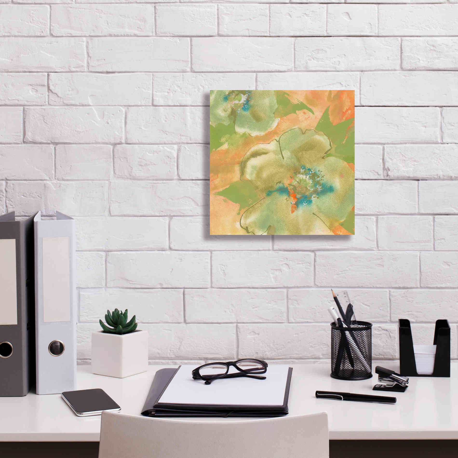 'Olive Poppy II' by Chris Paschke, Giclee Canvas Wall Art,12 x 12