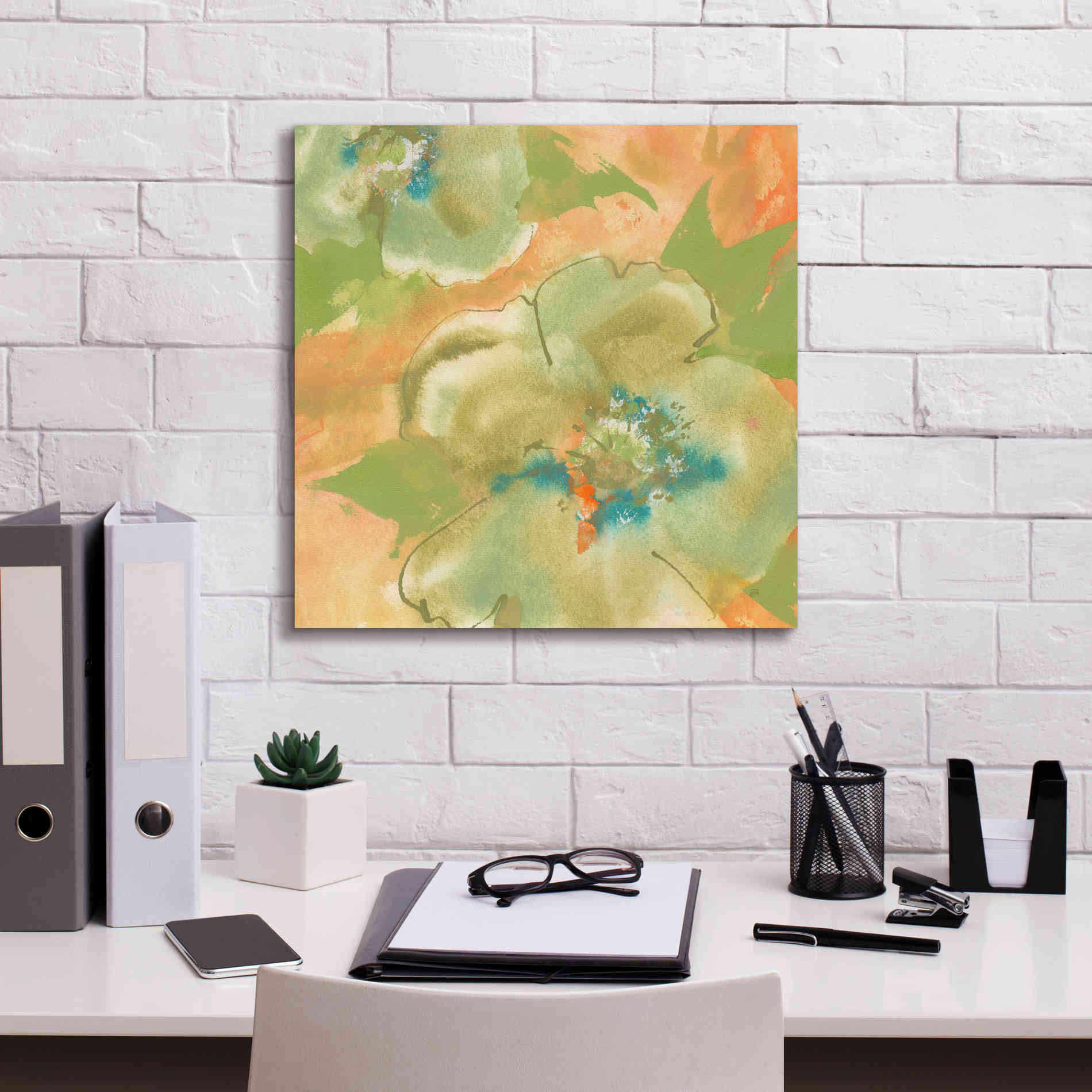 'Olive Poppy II' by Chris Paschke, Giclee Canvas Wall Art,18 x 18