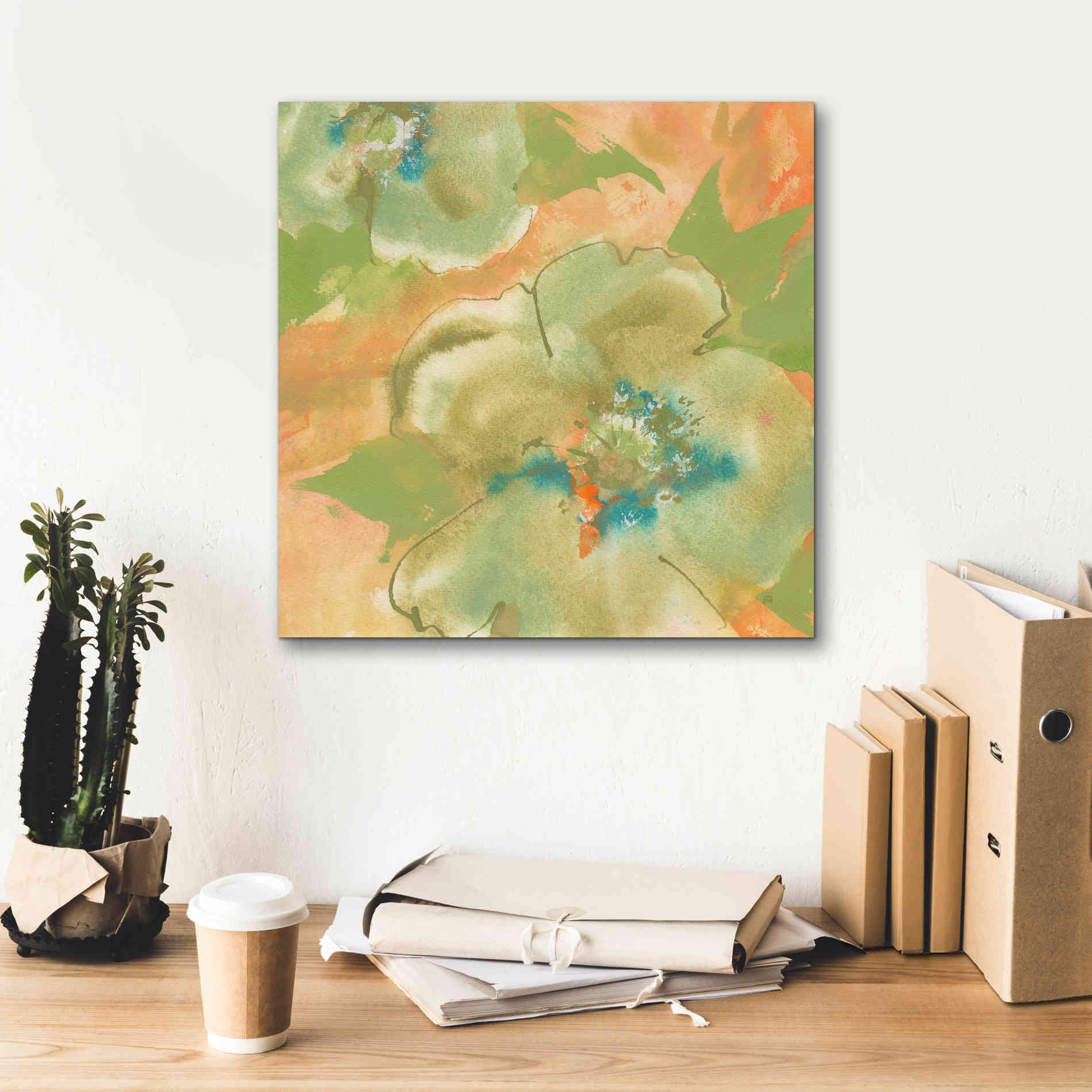 'Olive Poppy II' by Chris Paschke, Giclee Canvas Wall Art,18 x 18