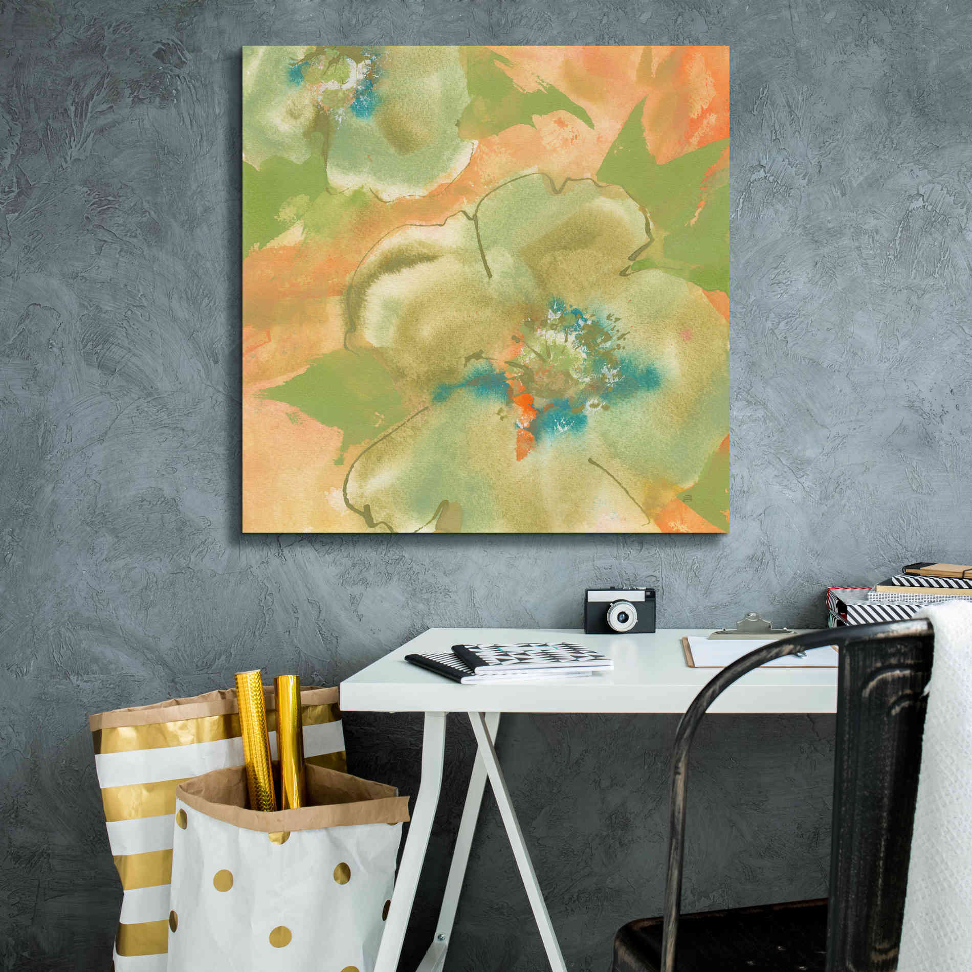 'Olive Poppy II' by Chris Paschke, Giclee Canvas Wall Art,26 x 26