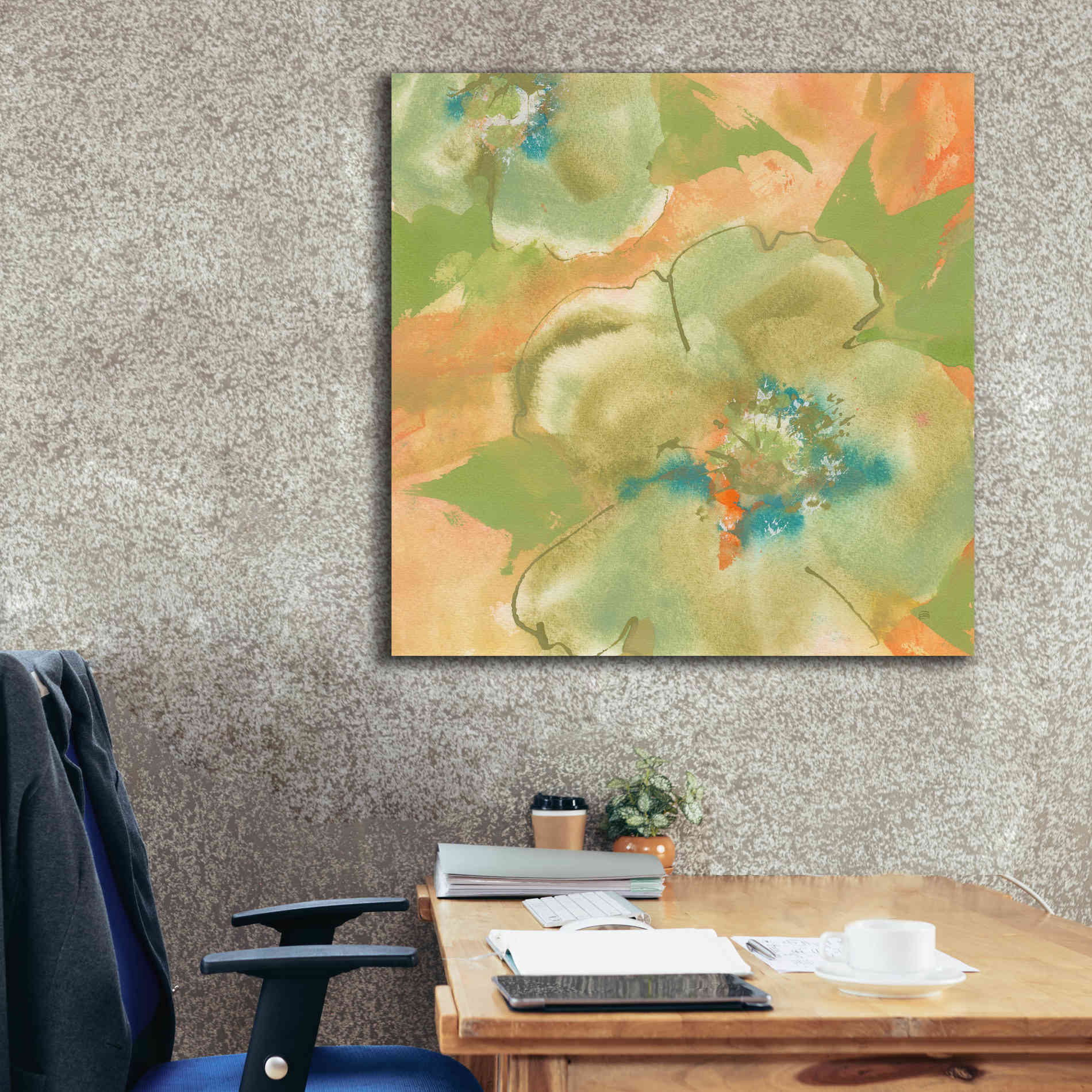 'Olive Poppy II' by Chris Paschke, Giclee Canvas Wall Art,37 x 37