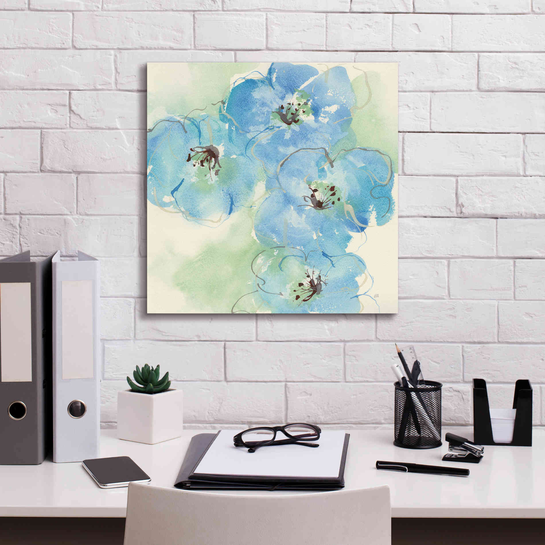 'Japanese Quince I' by Chris Paschke, Giclee Canvas Wall Art,18 x 18