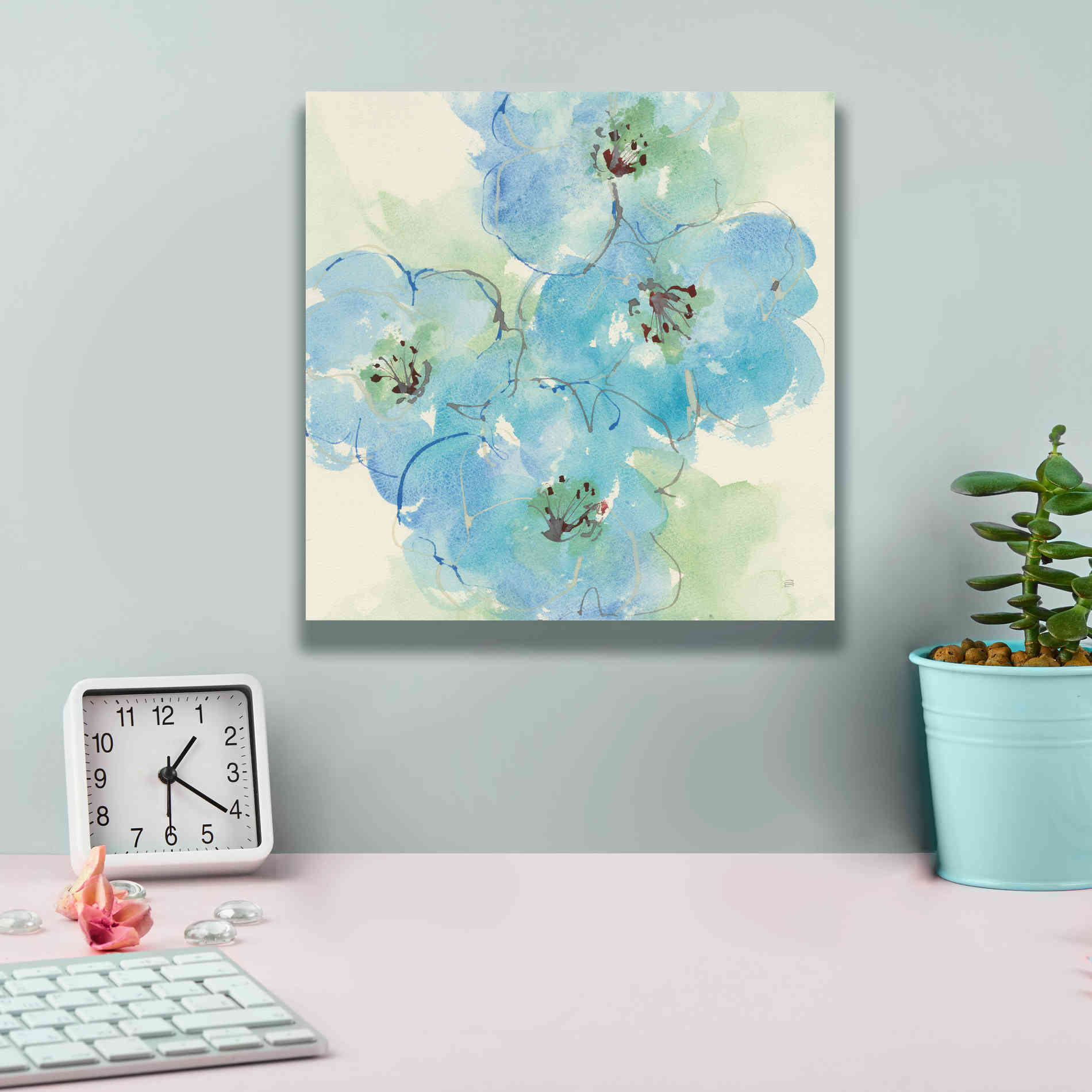 'Japanese Quince II' by Chris Paschke, Giclee Canvas Wall Art,12 x 12