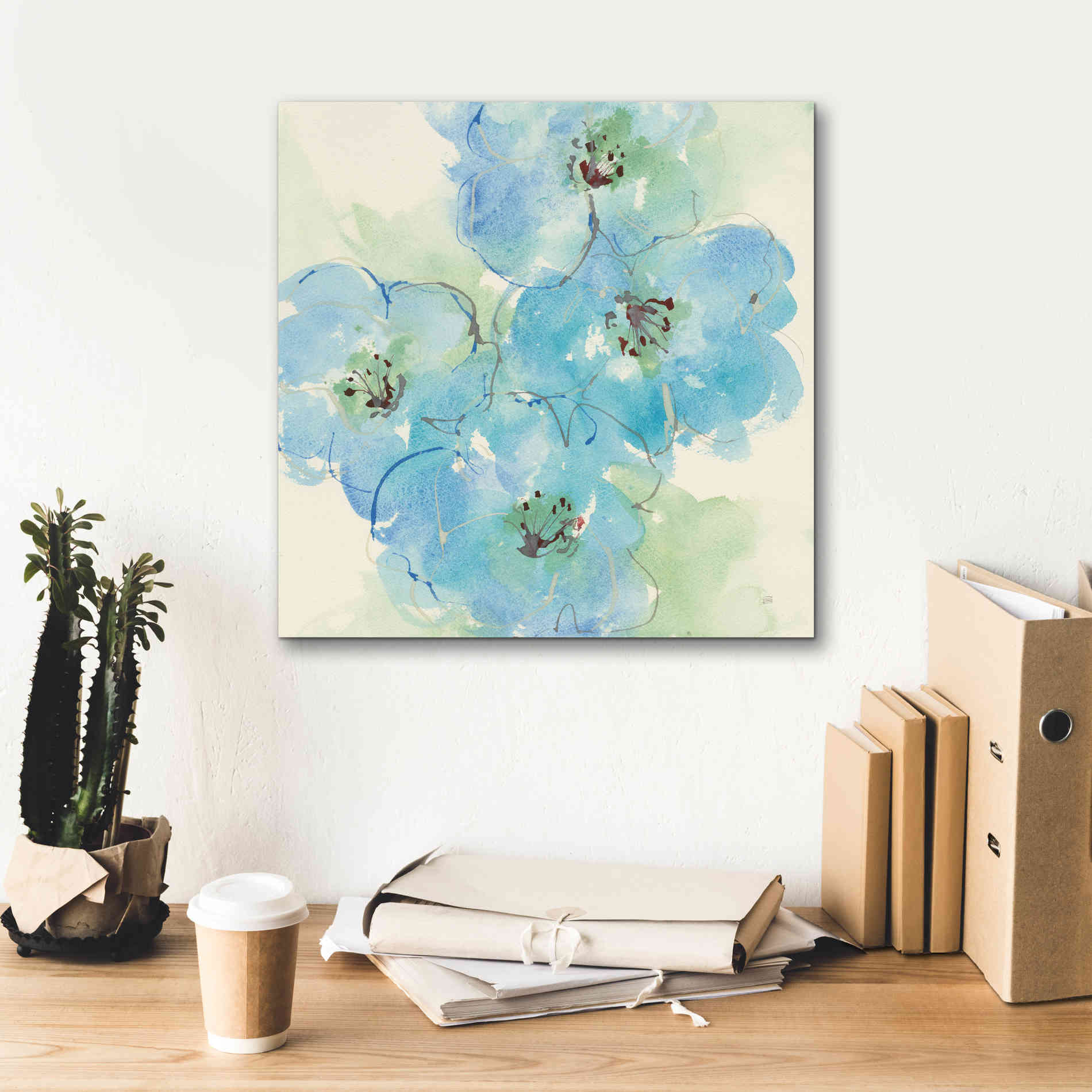 'Japanese Quince II' by Chris Paschke, Giclee Canvas Wall Art,18 x 18