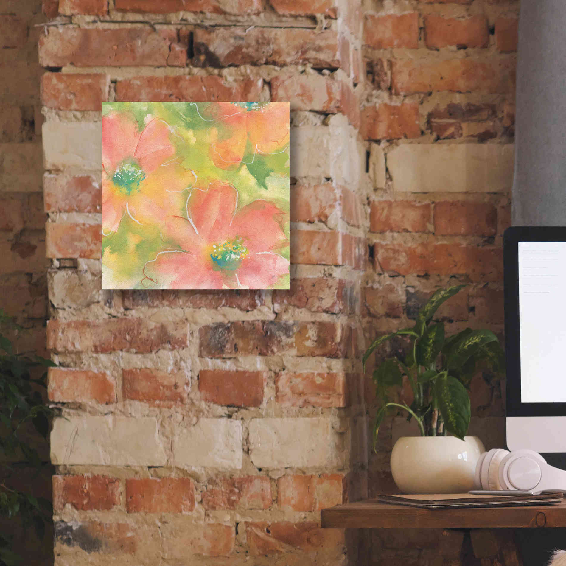 'Summer Cosmos I' by Chris Paschke, Giclee Canvas Wall Art,12 x 12