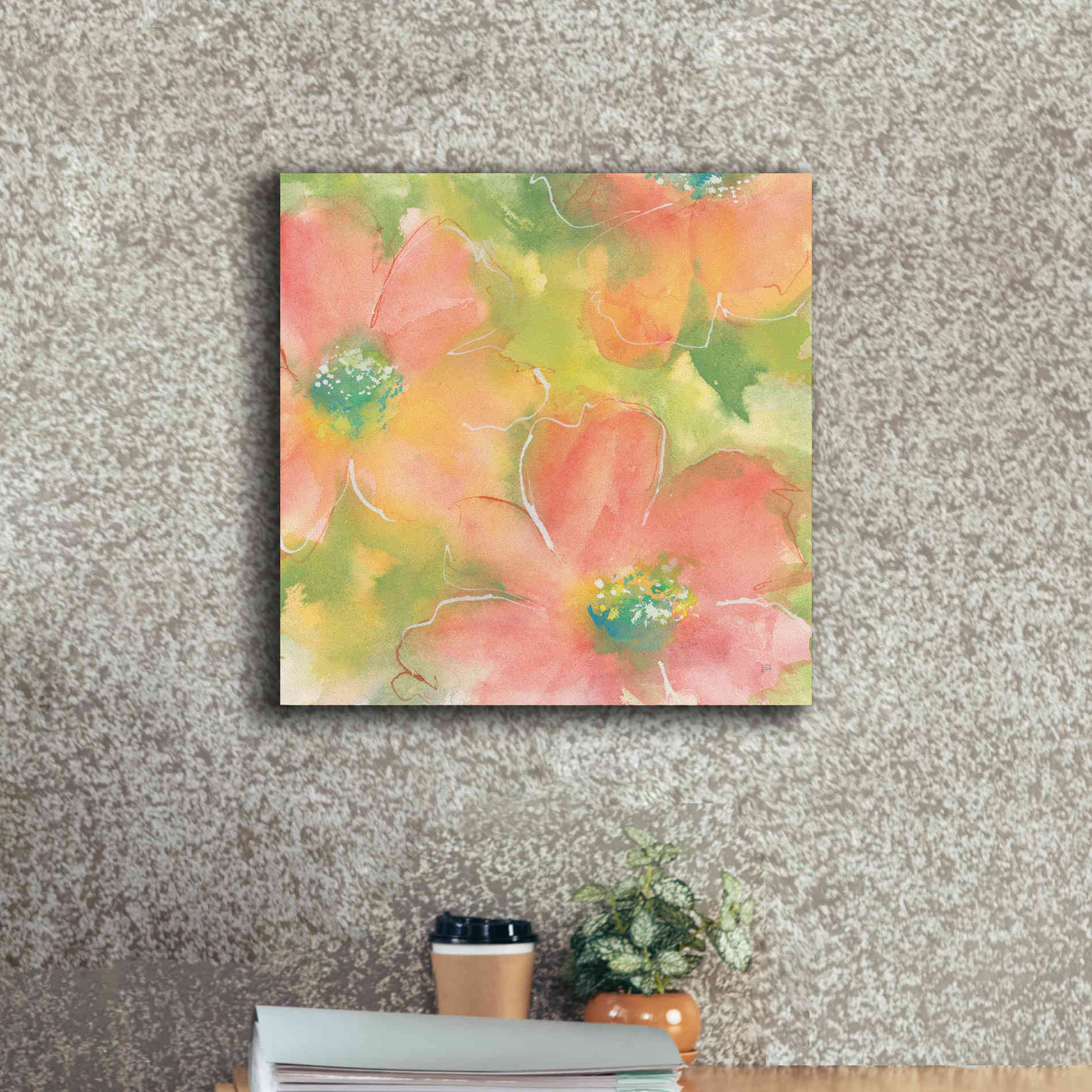 'Summer Cosmos I' by Chris Paschke, Giclee Canvas Wall Art,18 x 18