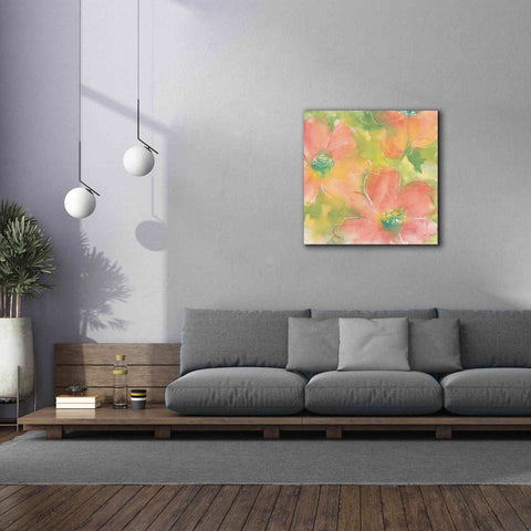 Image of 'Summer Cosmos I' by Chris Paschke, Giclee Canvas Wall Art,37 x 37
