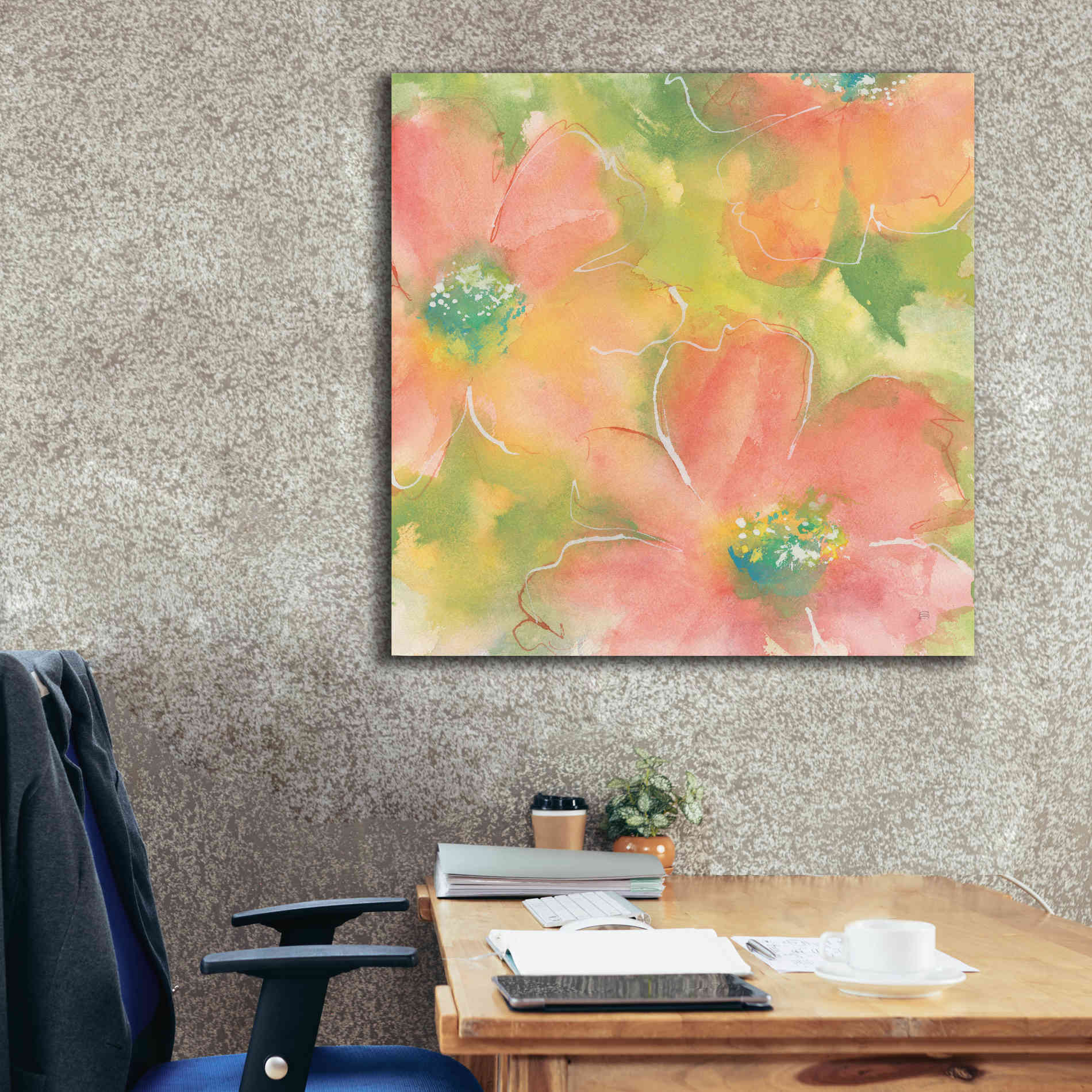 'Summer Cosmos I' by Chris Paschke, Giclee Canvas Wall Art,37 x 37