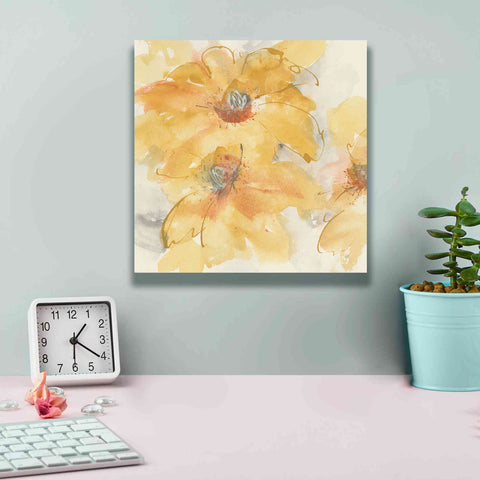 Image of 'Golden Clematis I' by Chris Paschke, Giclee Canvas Wall Art,12 x 12