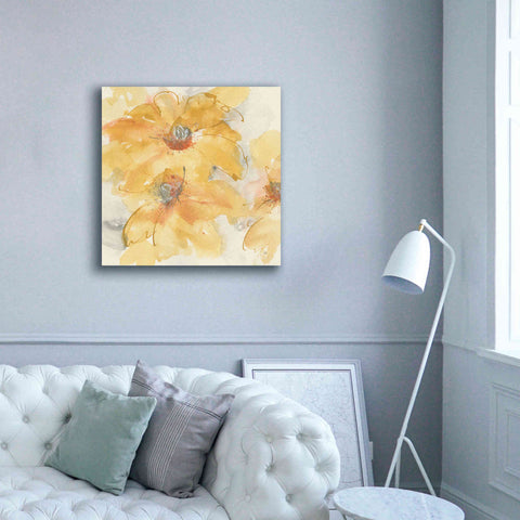 Image of 'Golden Clematis I' by Chris Paschke, Giclee Canvas Wall Art,37 x 37