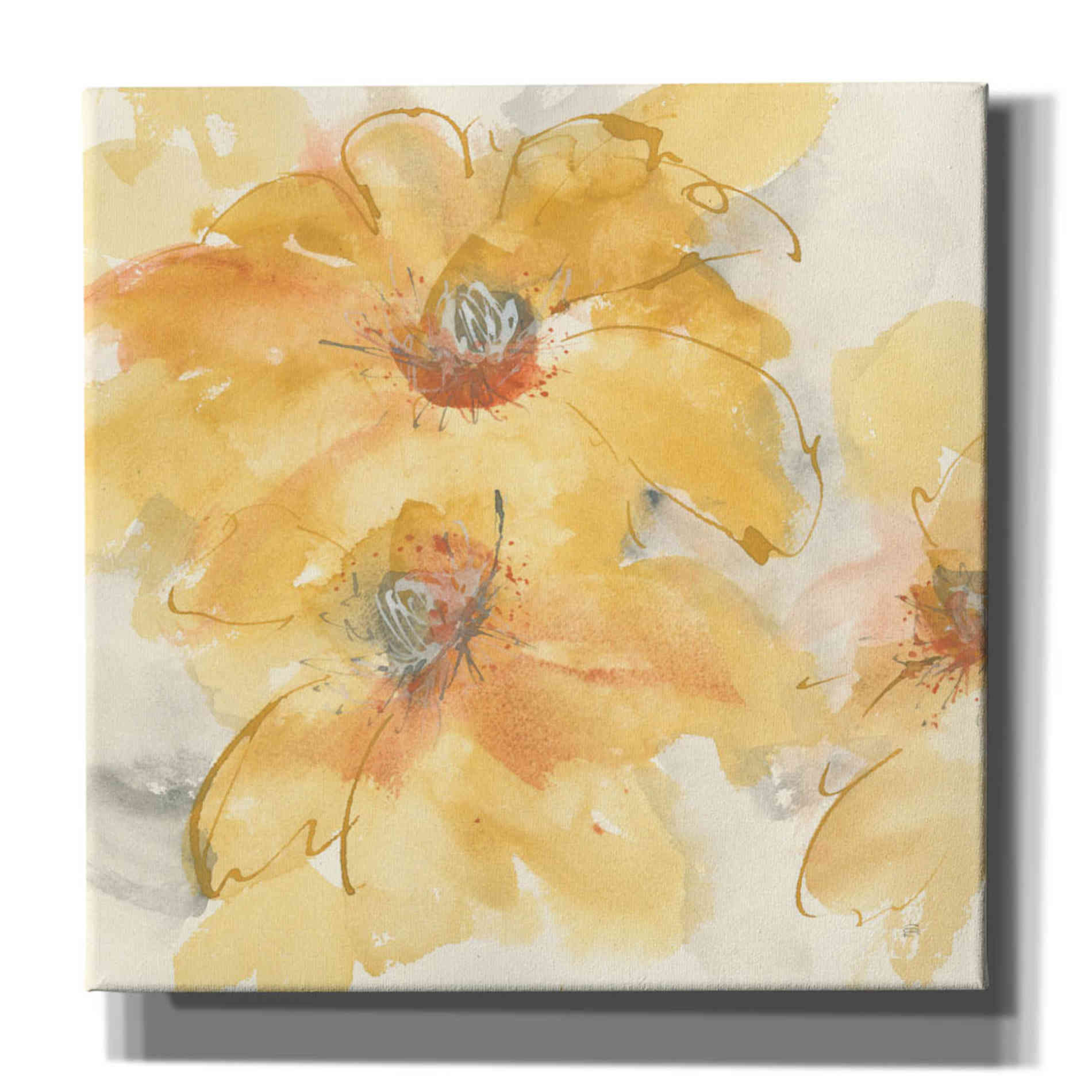 'Golden Clematis I' by Chris Paschke, Giclee Canvas Wall Art