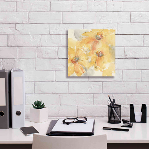 Image of 'Golden Clematis II' by Chris Paschke, Giclee Canvas Wall Art,12 x 12