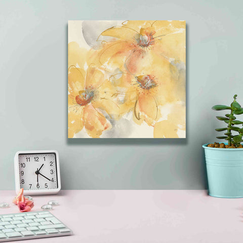 Image of 'Golden Clematis II' by Chris Paschke, Giclee Canvas Wall Art,12 x 12