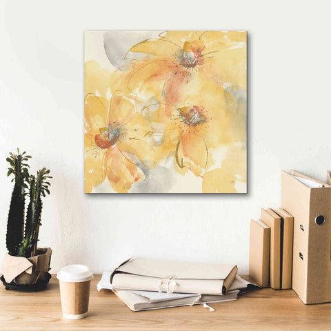 Image of 'Golden Clematis II' by Chris Paschke, Giclee Canvas Wall Art,18 x 18