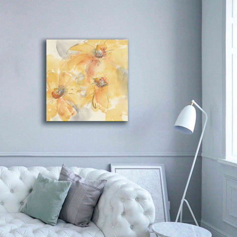 Image of 'Golden Clematis II' by Chris Paschke, Giclee Canvas Wall Art,37 x 37