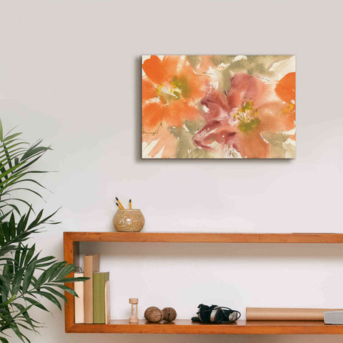 Image of 'Tribal Lilies II' by Chris Paschke, Giclee Canvas Wall Art,18 x 12