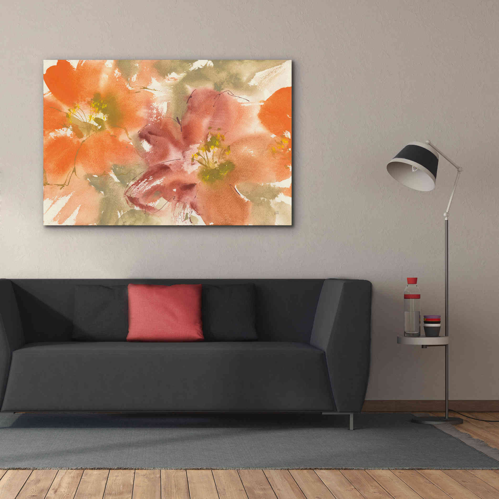 'Tribal Lilies II' by Chris Paschke, Giclee Canvas Wall Art,60 x 40