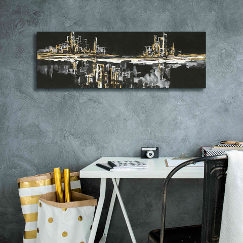 Image of 'Urban Gold I' by Chris Paschke, Giclee Canvas Wall Art,36 x 12