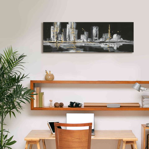 Image of 'Urban Gold V' by Chris Paschke, Giclee Canvas Wall Art,36 x 12