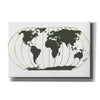 'World Map Gold Lines' by Chris Paschke, Giclee Canvas Wall Art