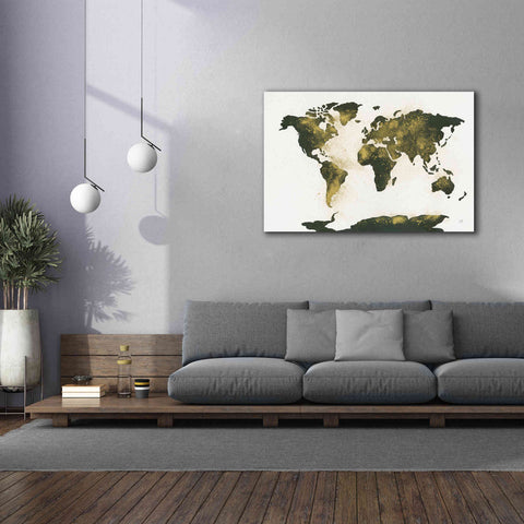 Image of 'World Map Gold Dust' by Chris Paschke, Giclee Canvas Wall Art,60 x 40